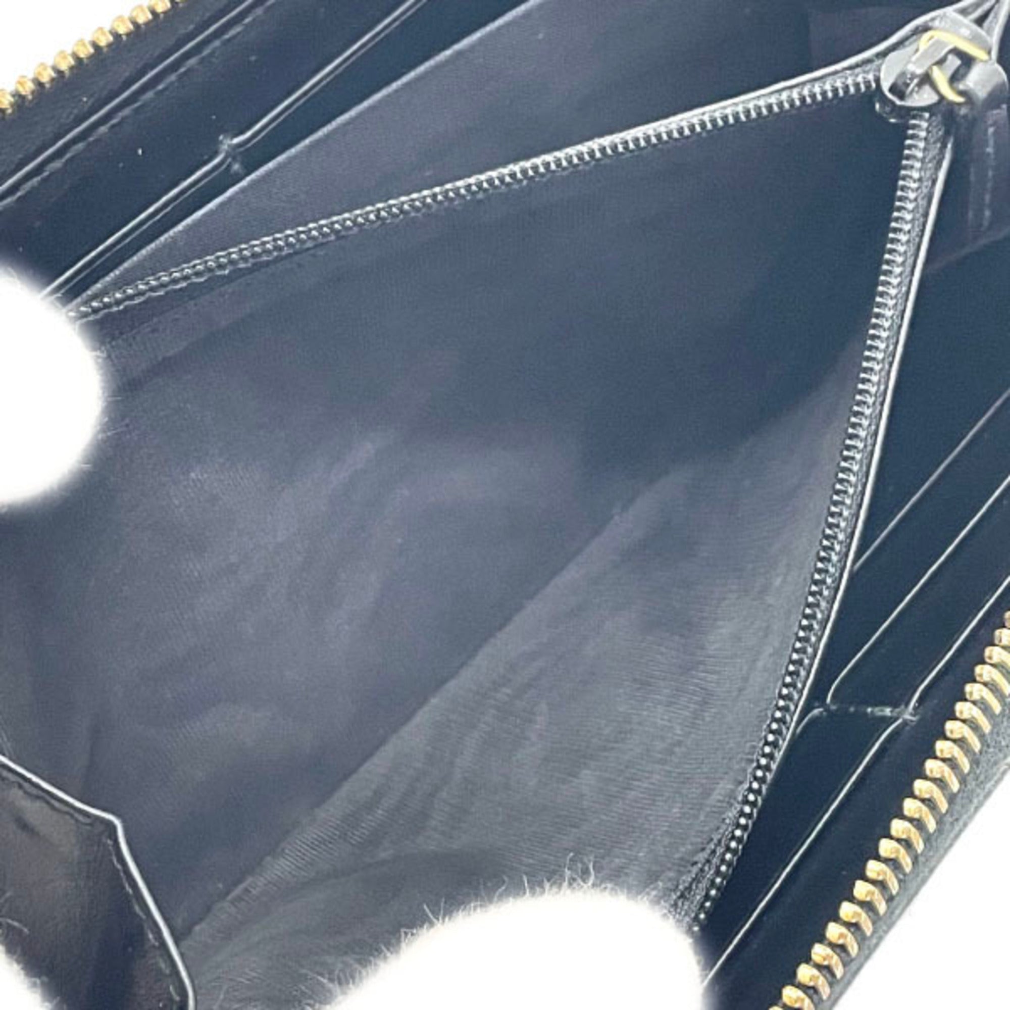 Gucci Black Leather Long Wallet (Bi-Fold) (Pre-Owned)