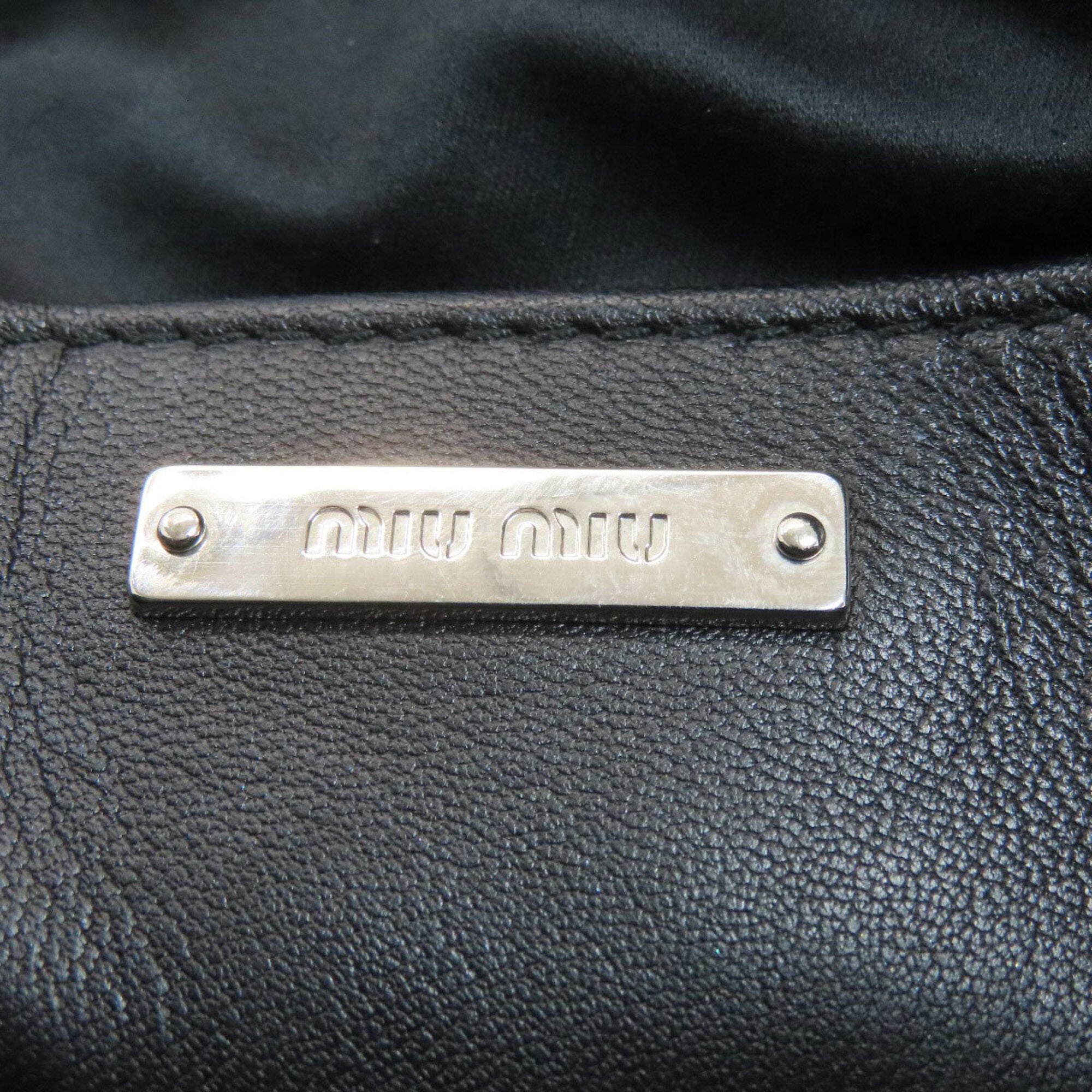 Miu Miu Black Leather Shoulder Bag (Pre-Owned)
