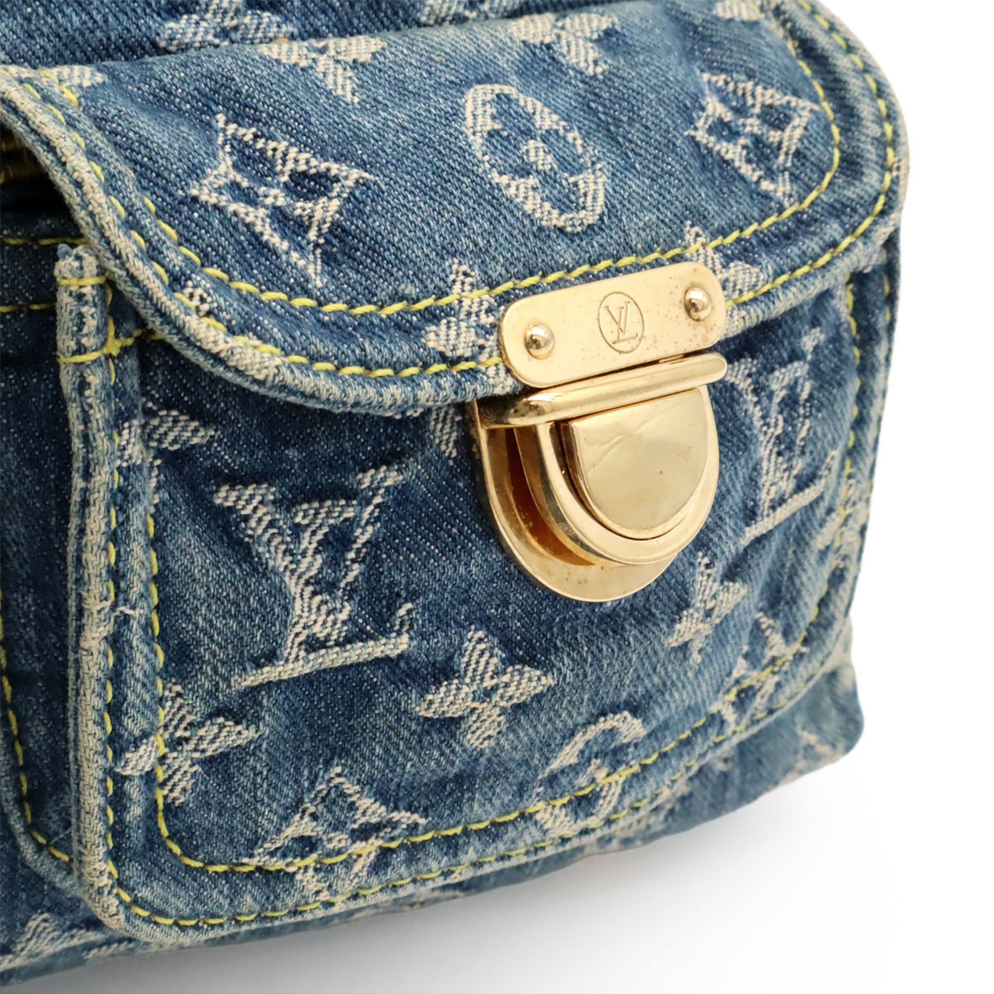Louis Vuitton Blue Monogram Monogram Denim Shoulder Bag (Pre-Owned)