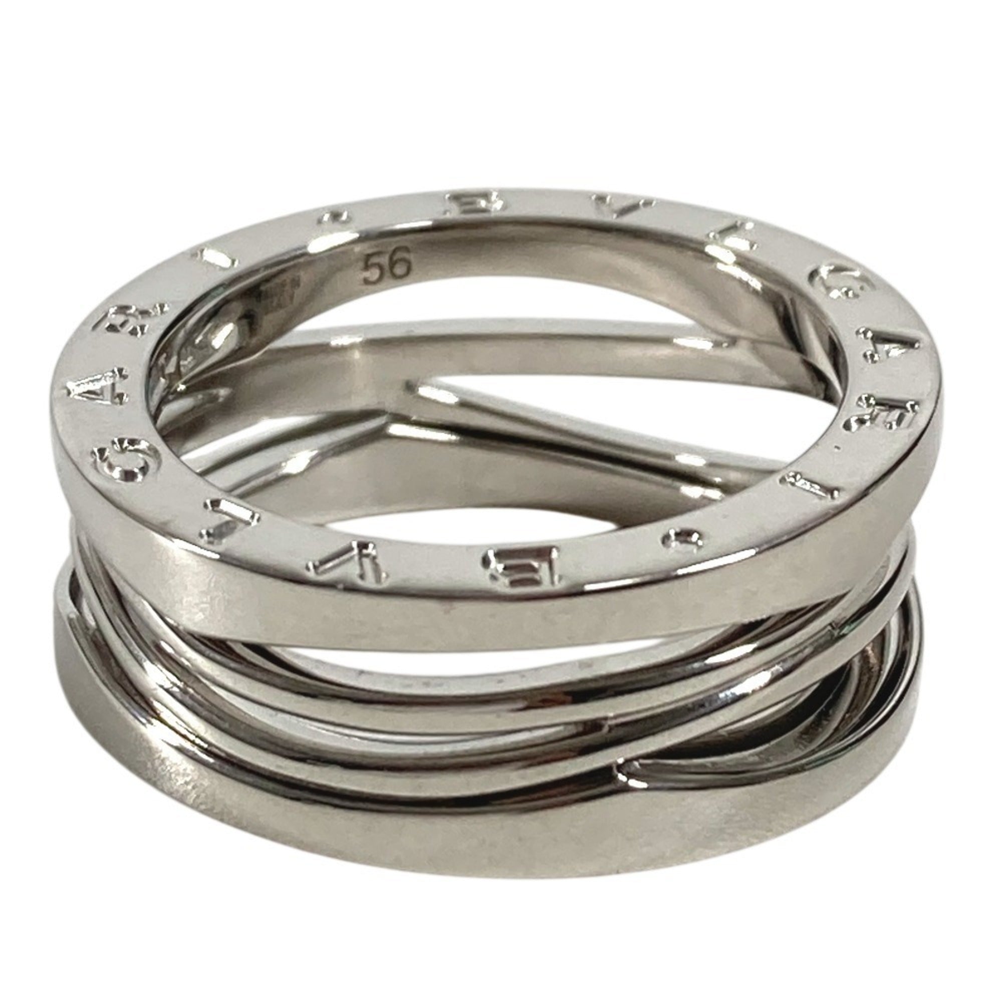 Bvlgari Silver White Gold (18K) Band Ring (Pre-Owned)