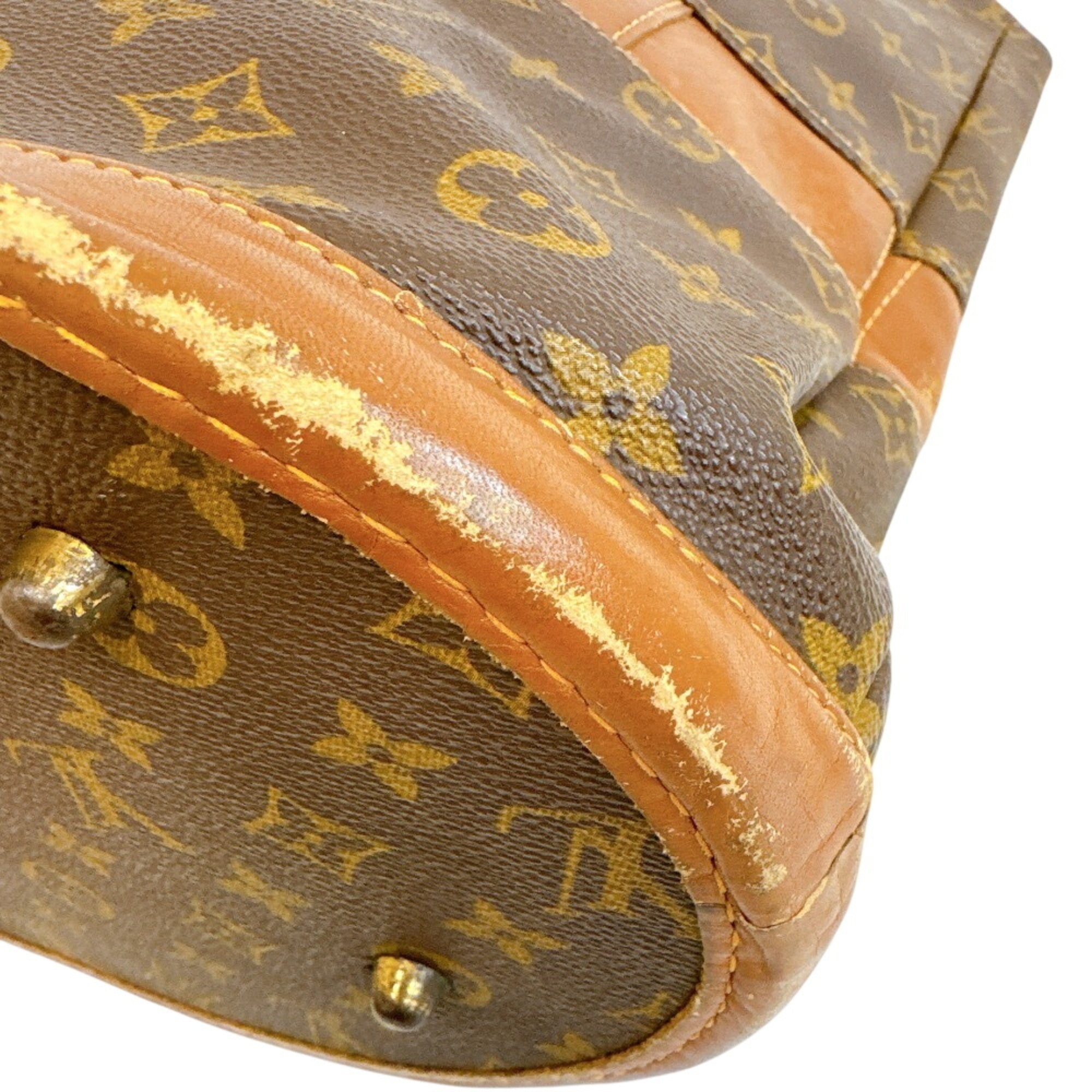 Louis Vuitton Brown Monogram Leather Handbag Pouch Tote Bag (Pre-Owned)