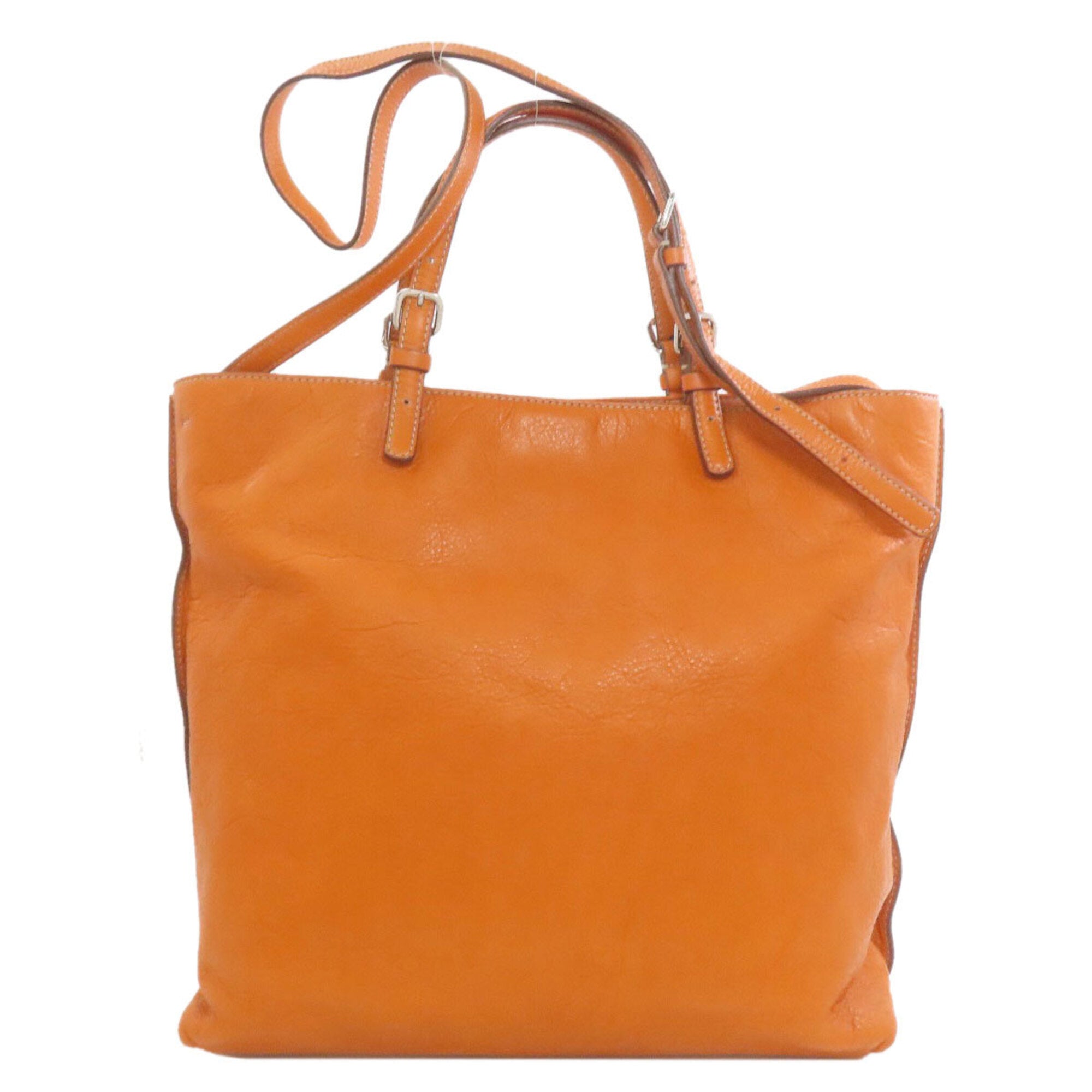 Tod's Orange Leather Tote Bag (Pre-Owned)