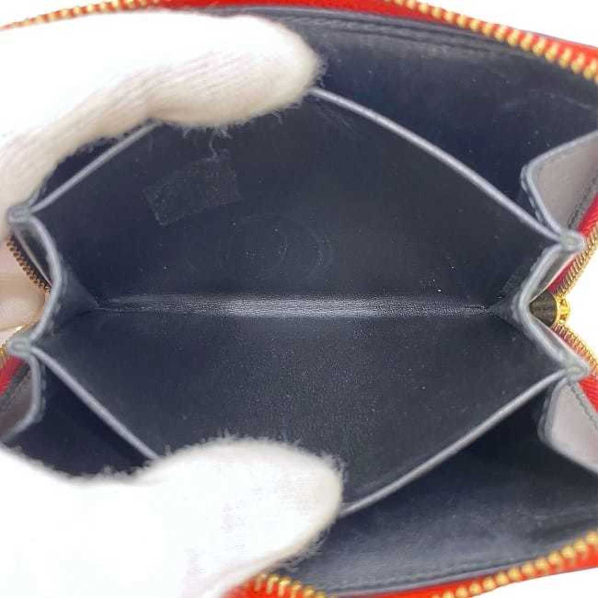 Loewe Red Color Leather Coin Purse/Coin Case (Pre-Owned)