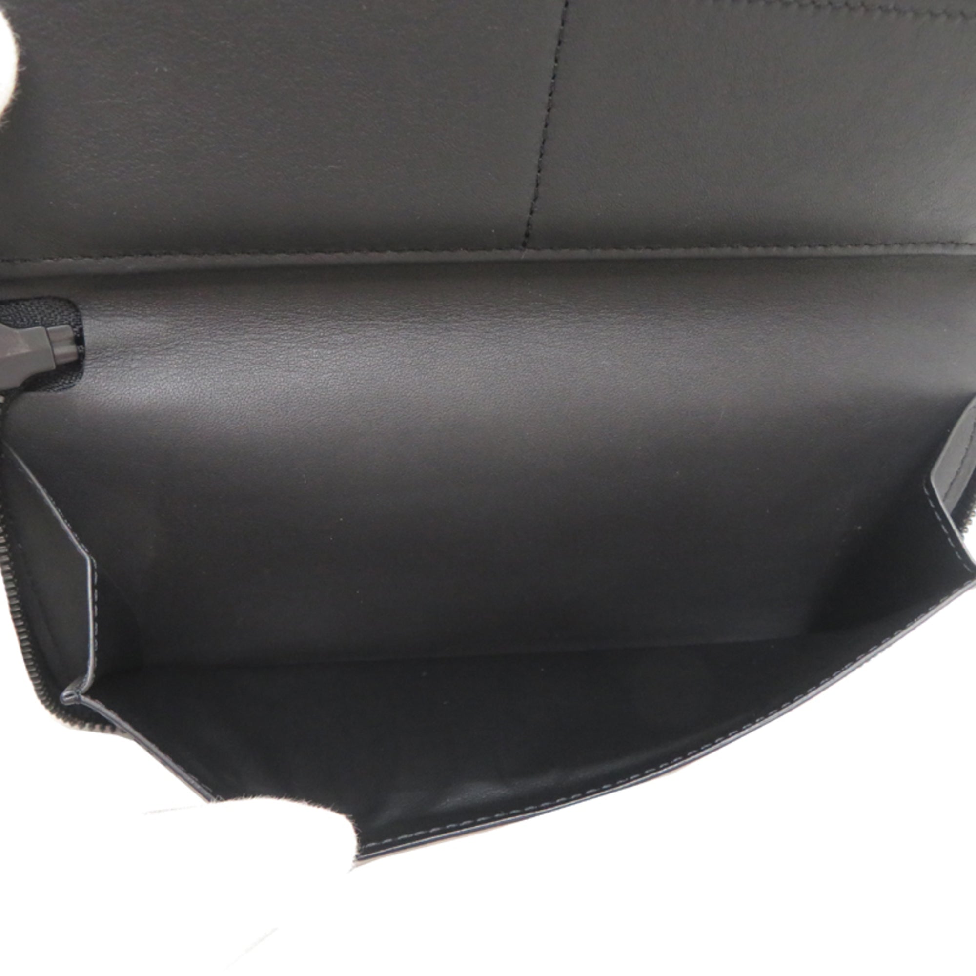 Louis Vuitton Black Leather Long Wallet (Bi-Fold) (Pre-Owned)