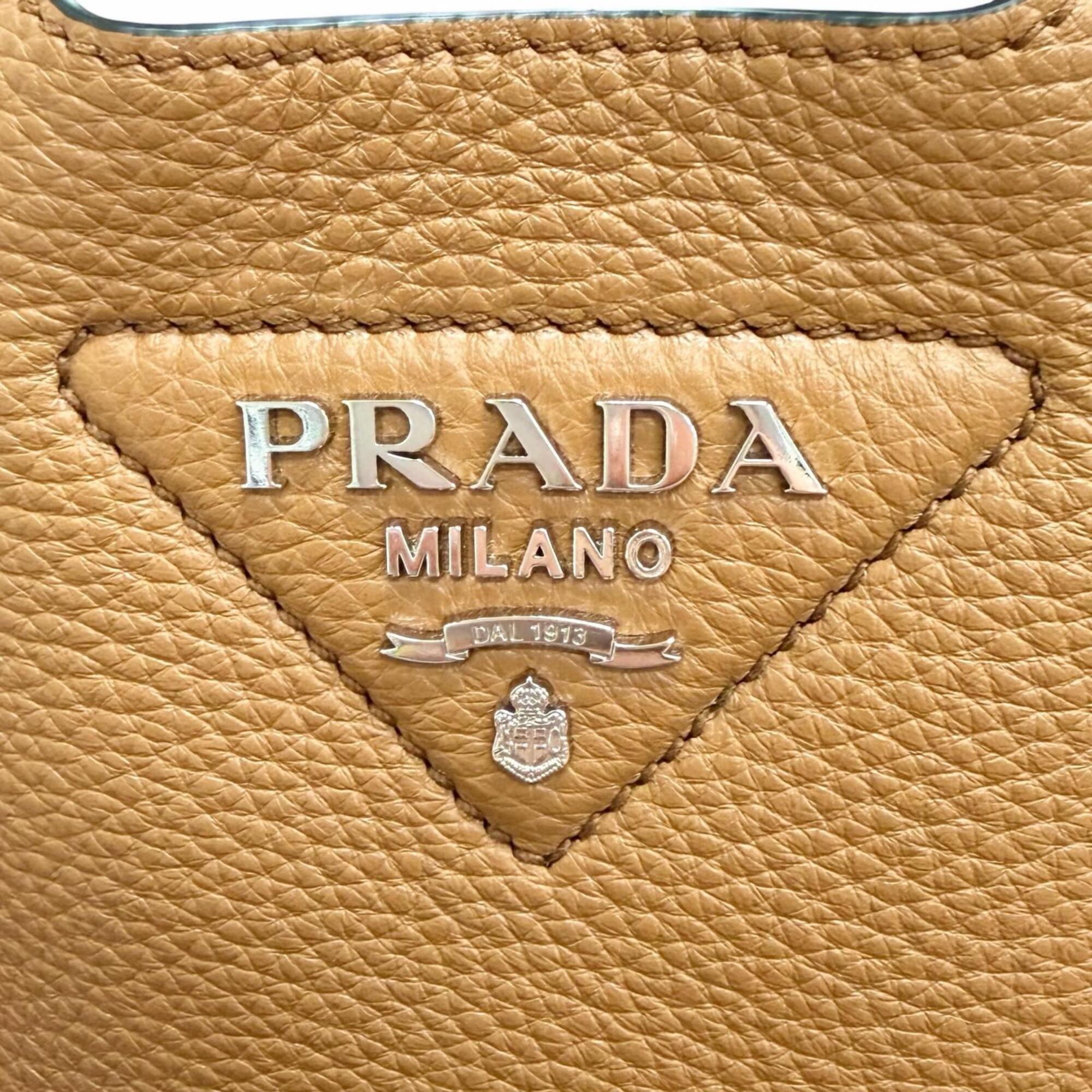 Prada Brown Leather Handbag (Pre-Owned)