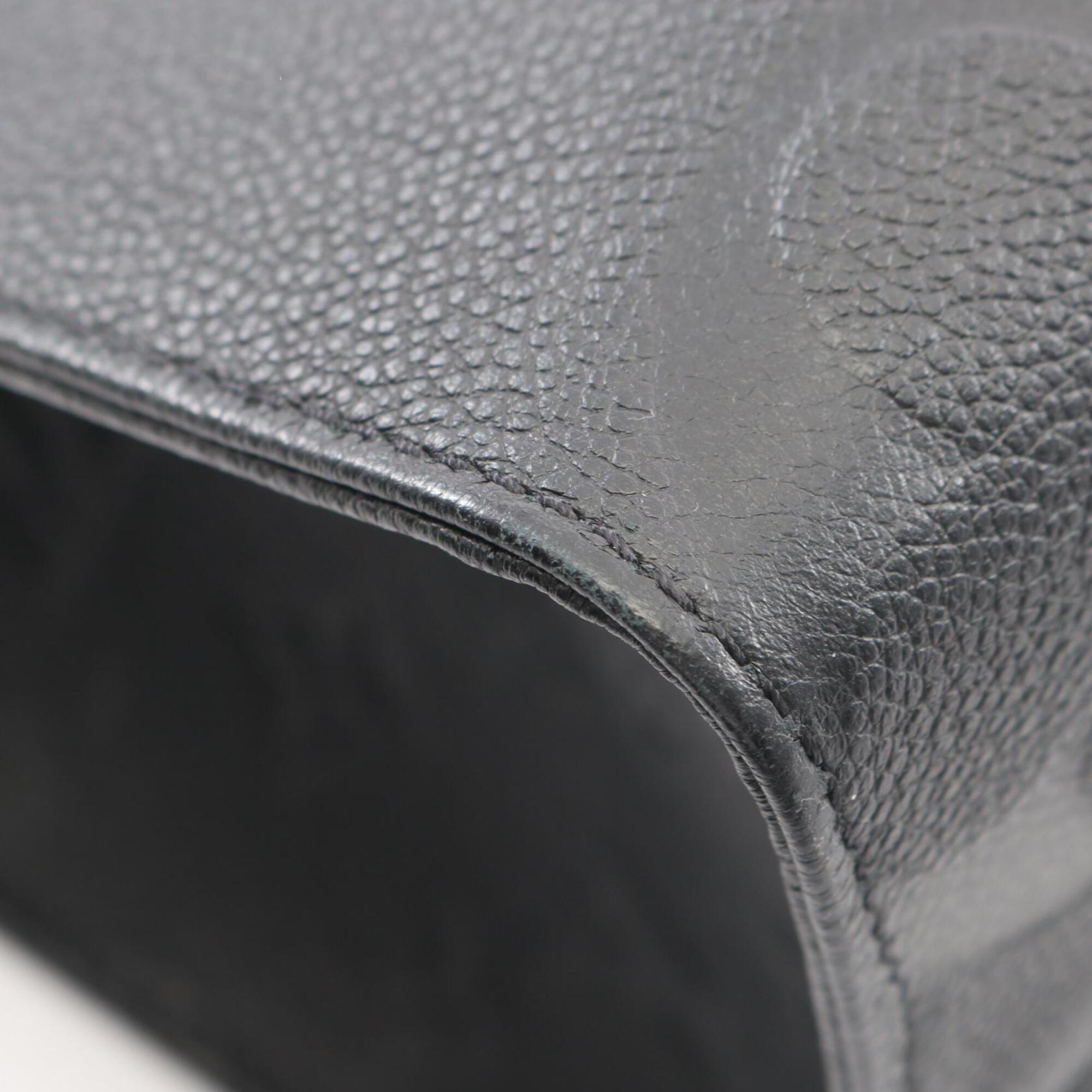 Louis Vuitton Black Leather Handbag Tote Bag (Pre-Owned)