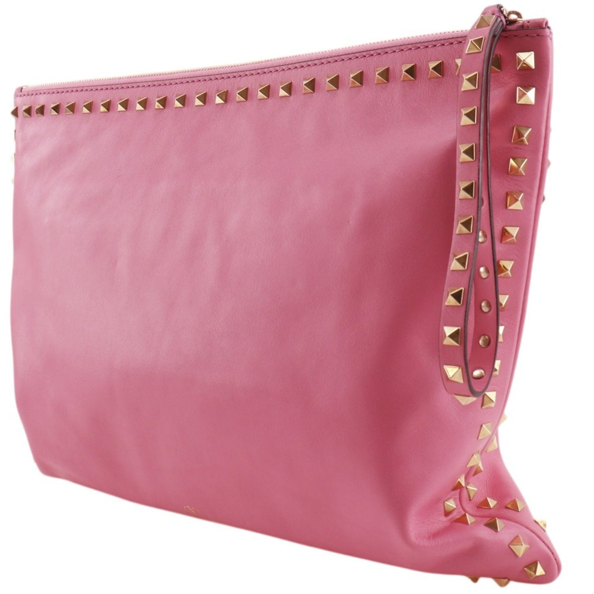 Valentino Pink Leather Clutch Bag (Pre-Owned)