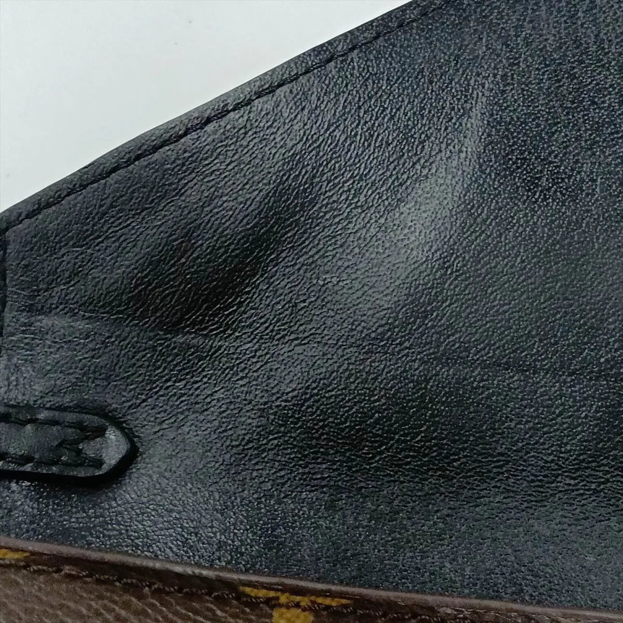Louis Vuitton Brown Leather Coated Canvas Pochette Shoulder Bag (Pre-Owned)