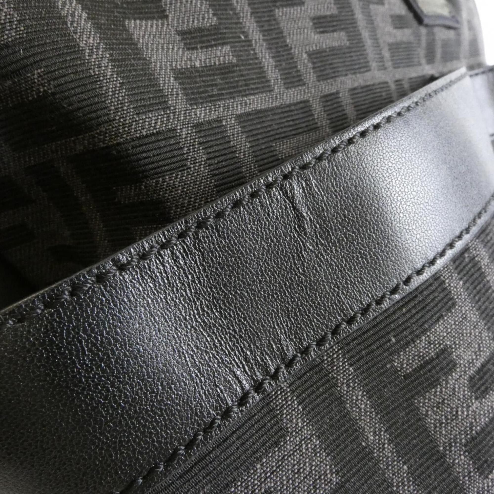 Fendi Black Canvas Leather Backpack (Pre-Owned)