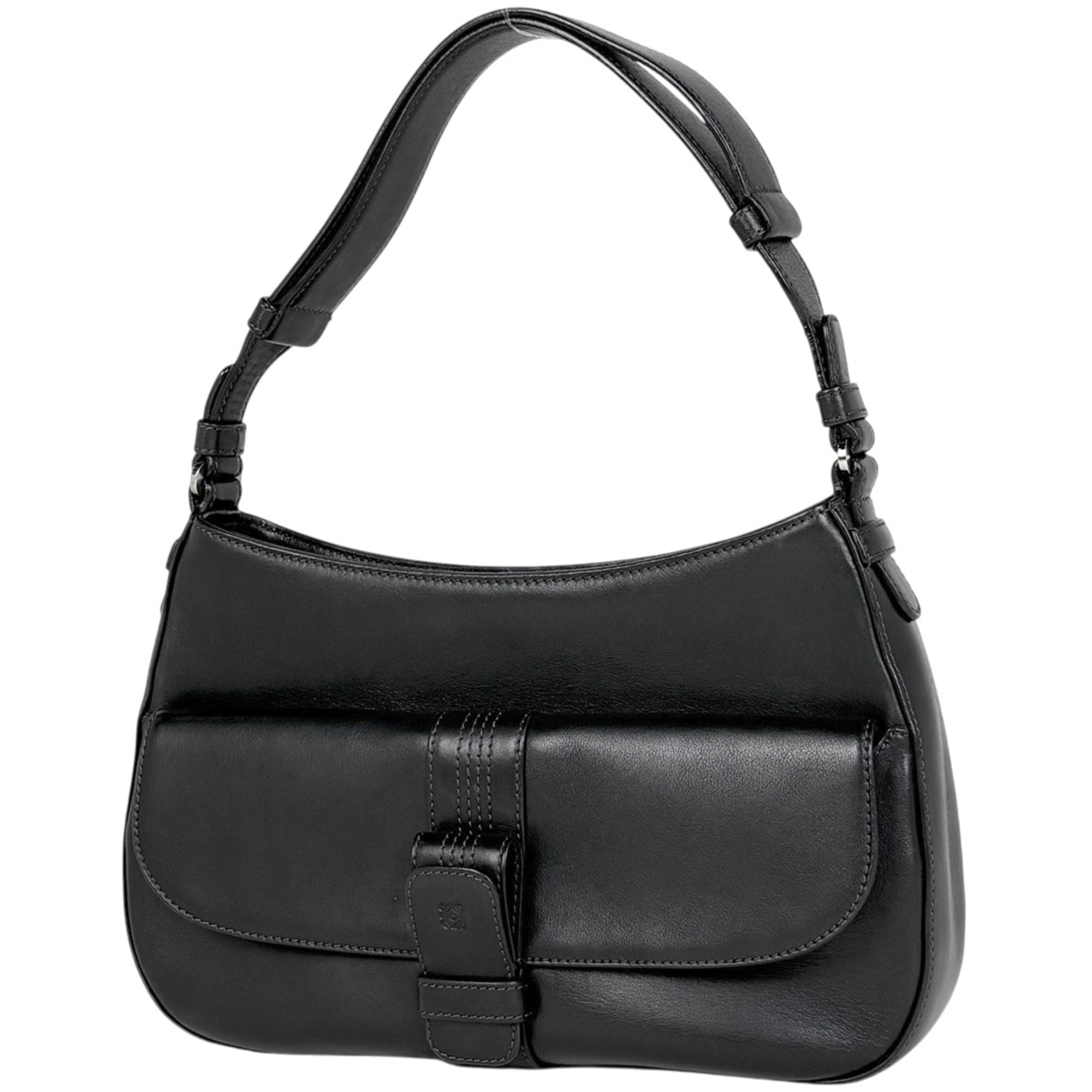 Loewe Black Leather Handbag Shoulder Bag (Pre-Owned)