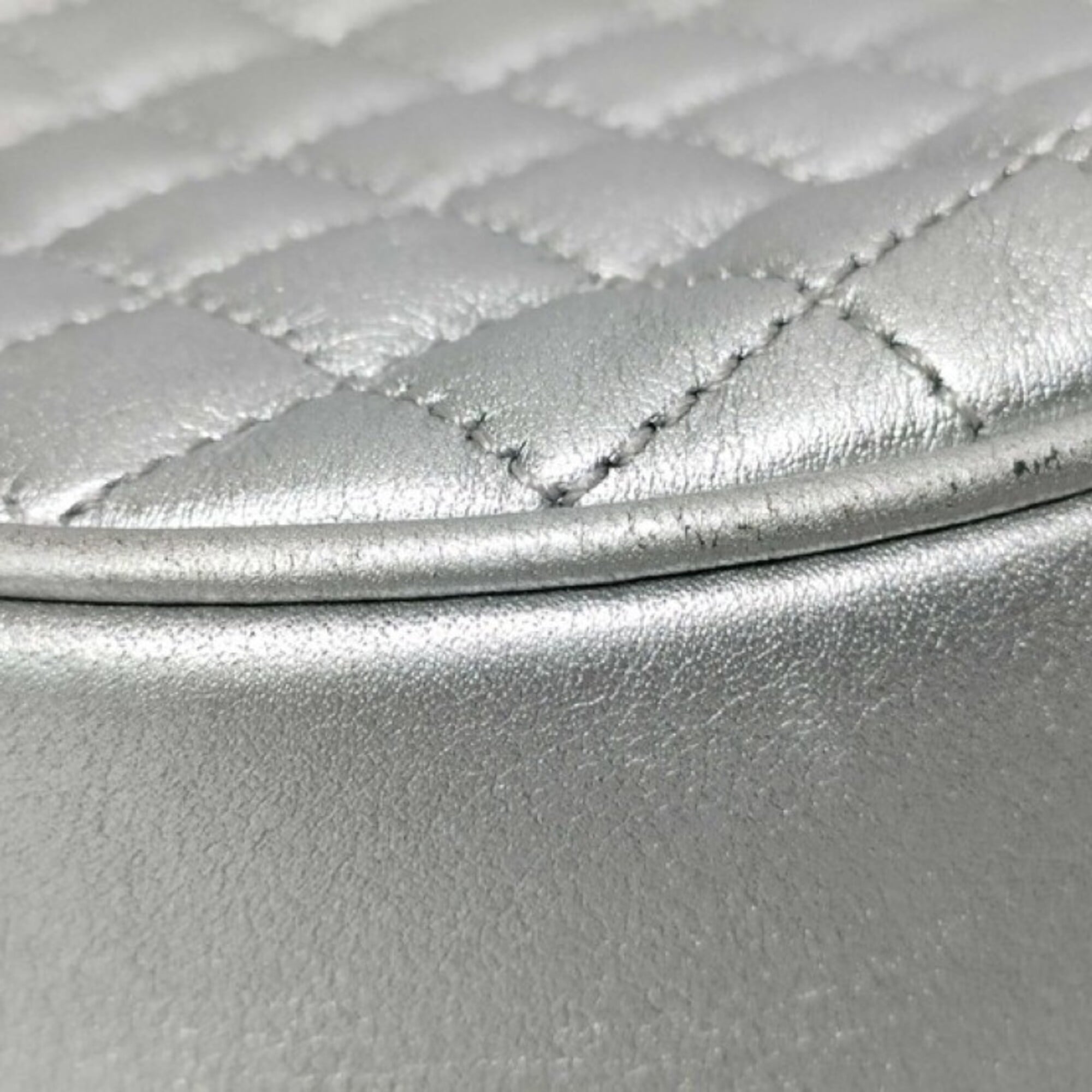 Celine Silver Leather Shoulder Bag (Pre-Owned)