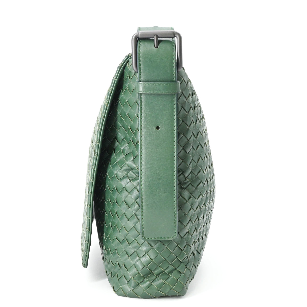 Bottega Veneta Intrecciato Green Intrecciato Shoulder Bag (Pre-Owned)