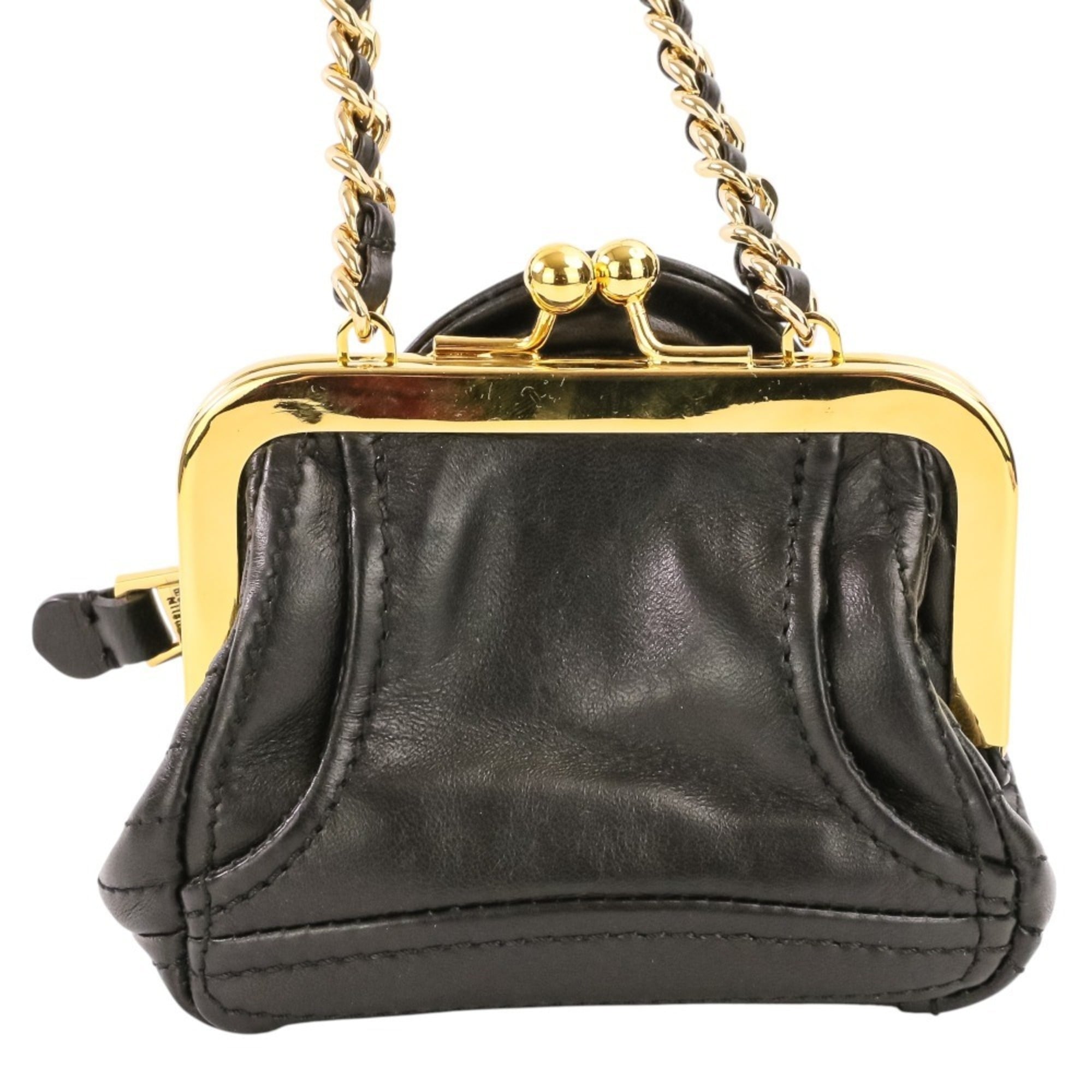 Moschino Black Leather Shoulder Bag (Pre-Owned)