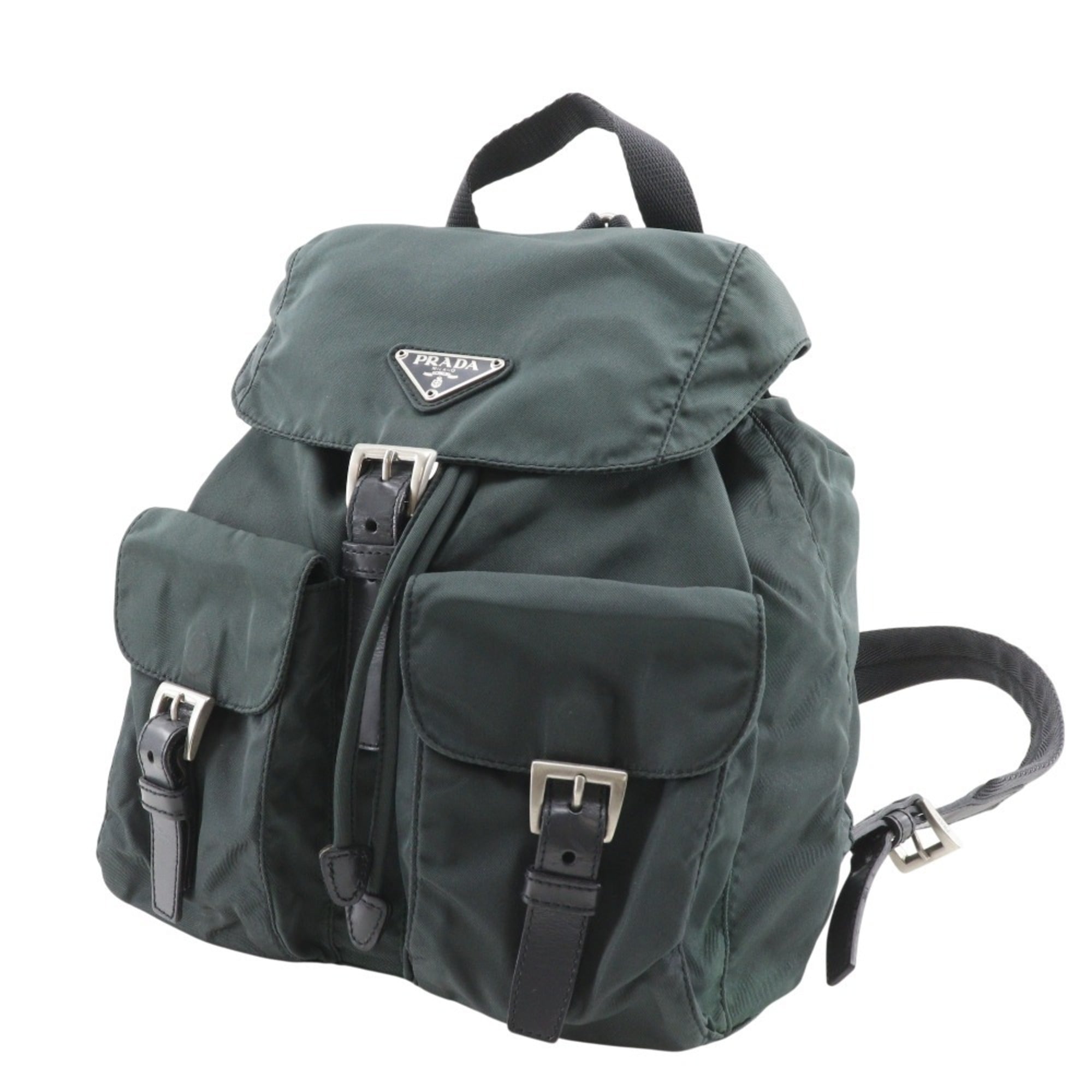 Prada Green Nylon Backpack (Pre-Owned)