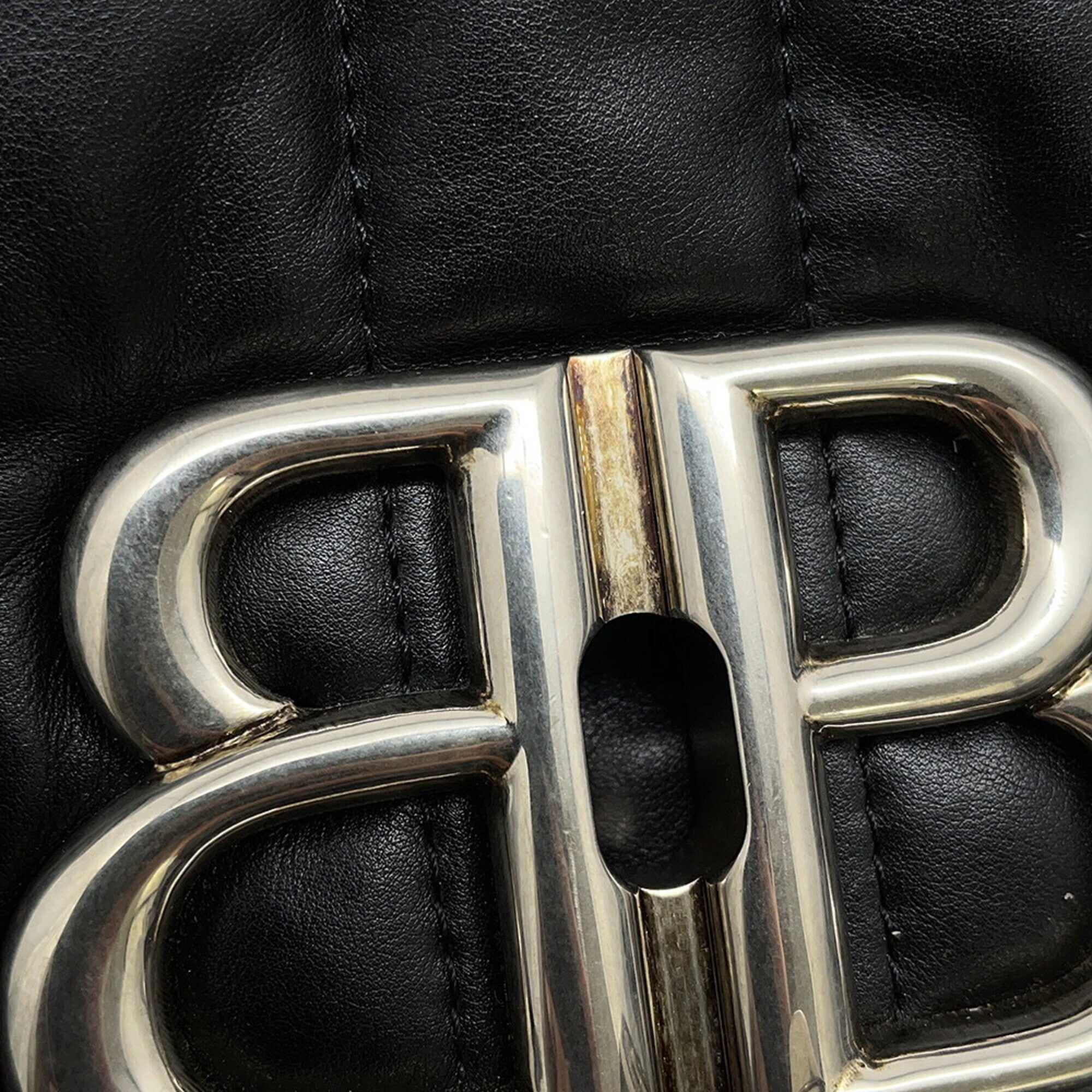 Balenciaga Black Leather Handbag Shoulder Bag (Pre-Owned)