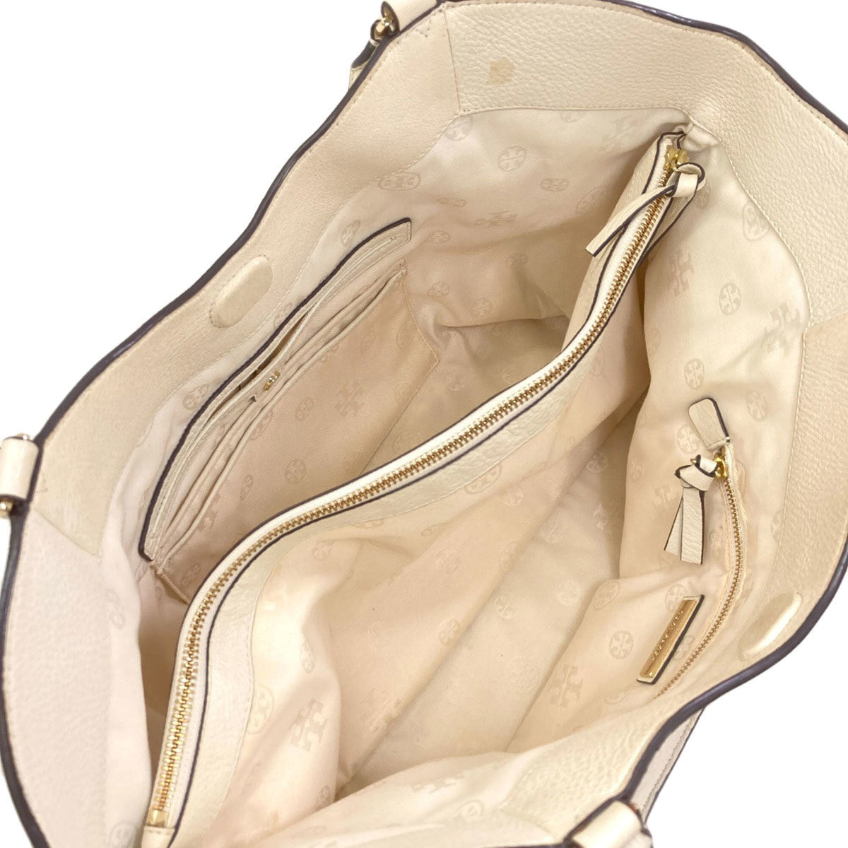 Tory Burch White Leather Tote Bag (Pre-Owned)