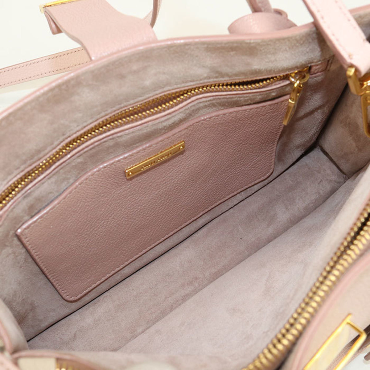 Miu Miu Pink Leather Tote Bag (Pre-Owned)