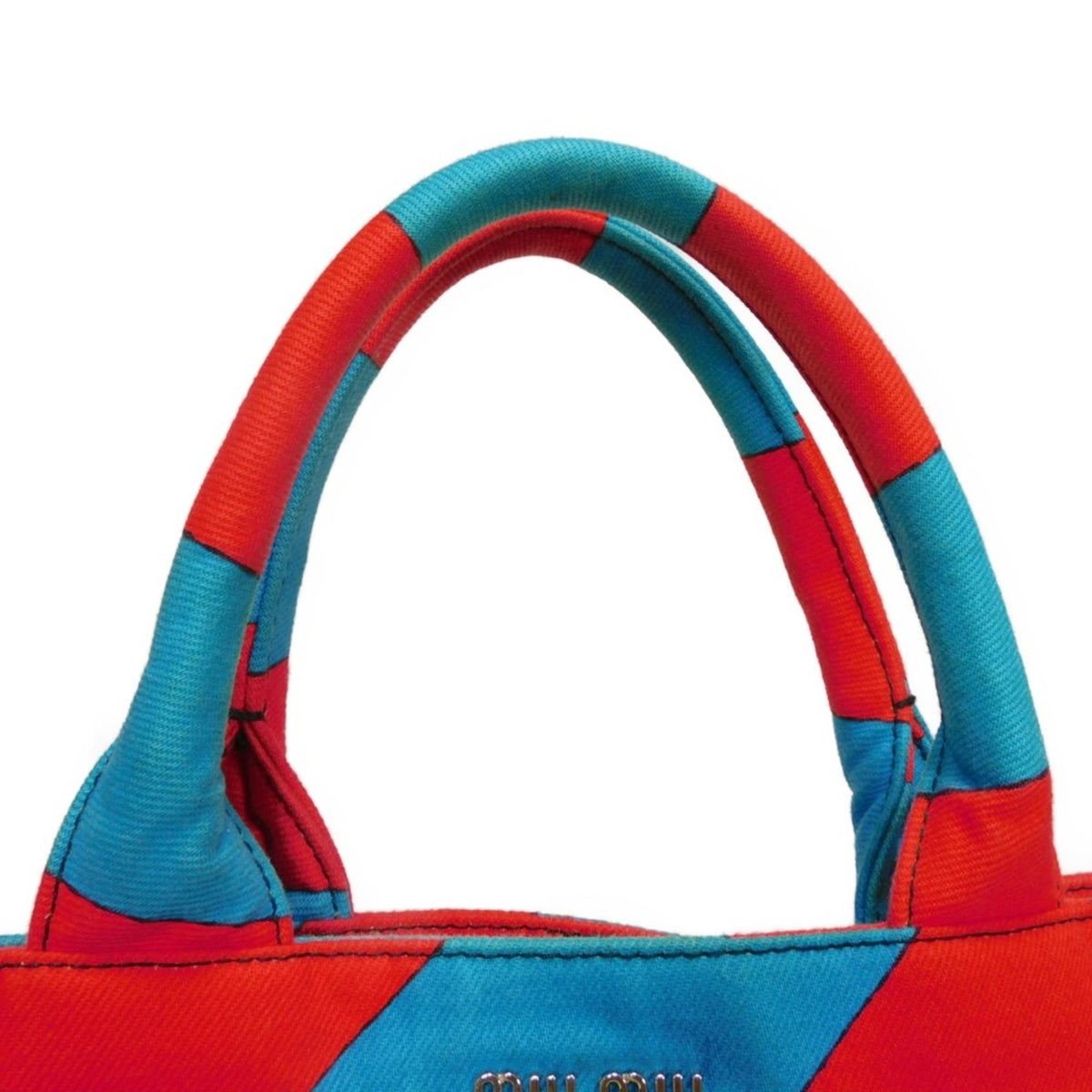 Miu Miu Blue Cotton Tote Bag (Pre-Owned)