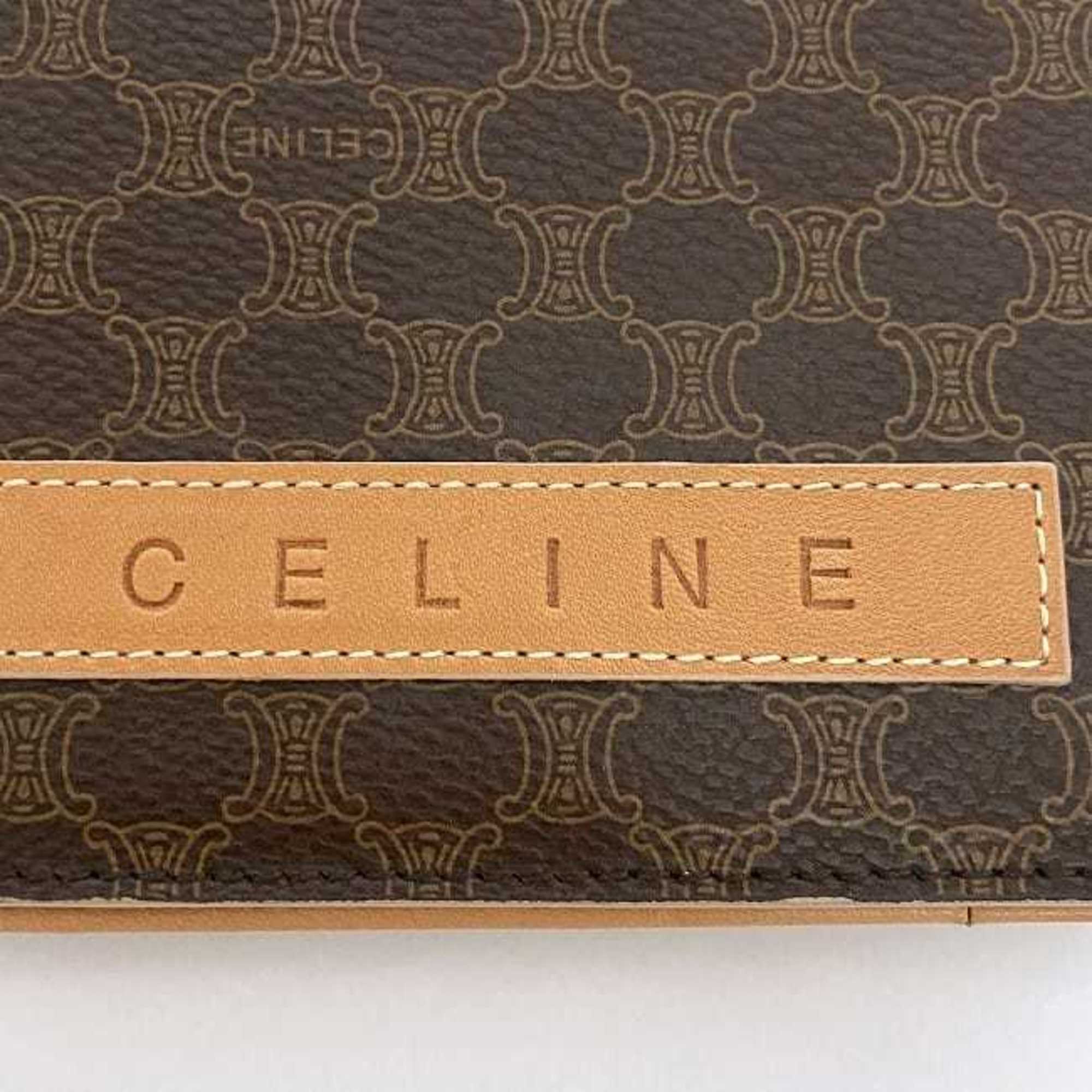 Celine Macadam Brown Pvc Long Wallet (Bi-Fold) (Pre-Owned)