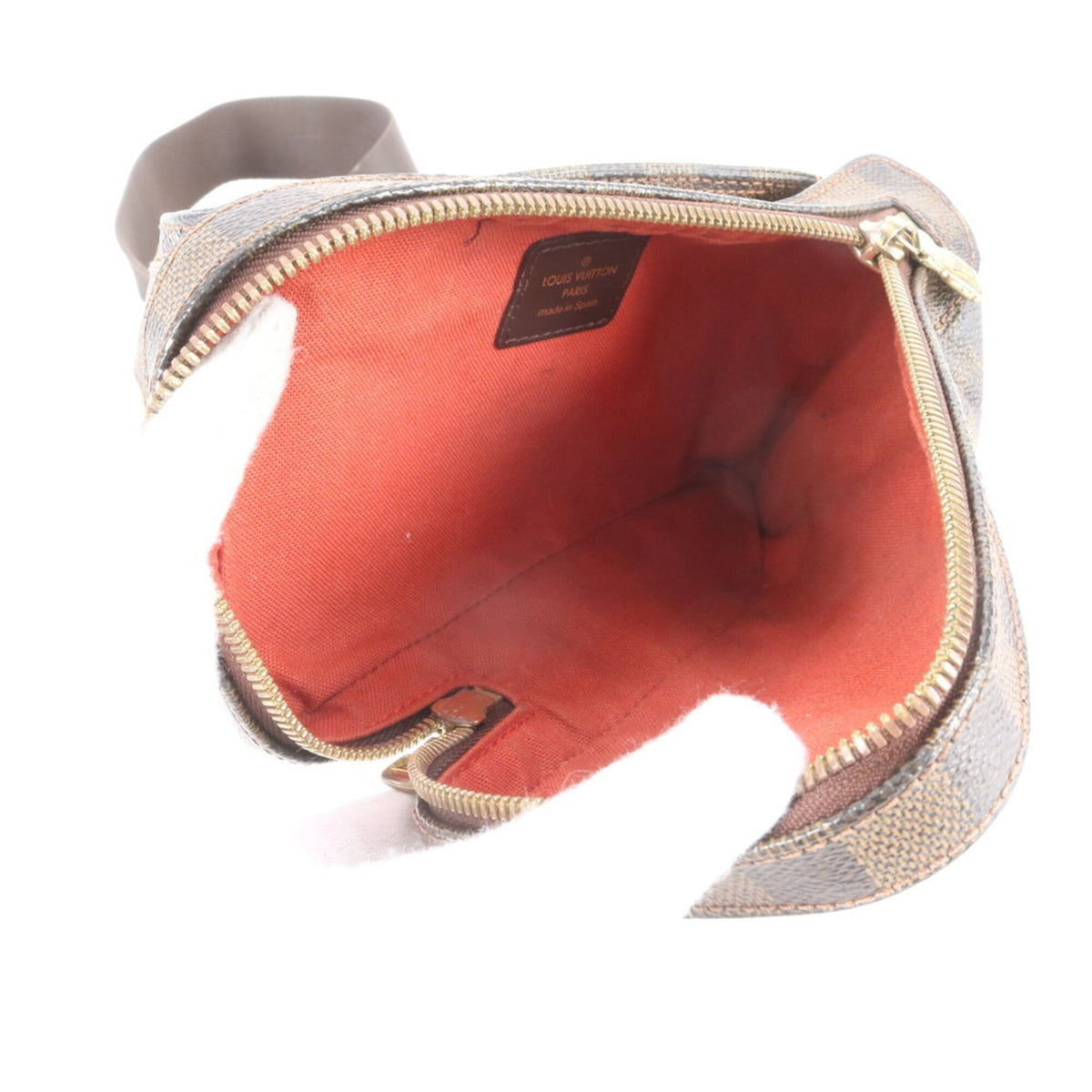 Louis Vuitton Ebene Leather Coated Canvas Pouch Sling Bag (Pre-Owned)