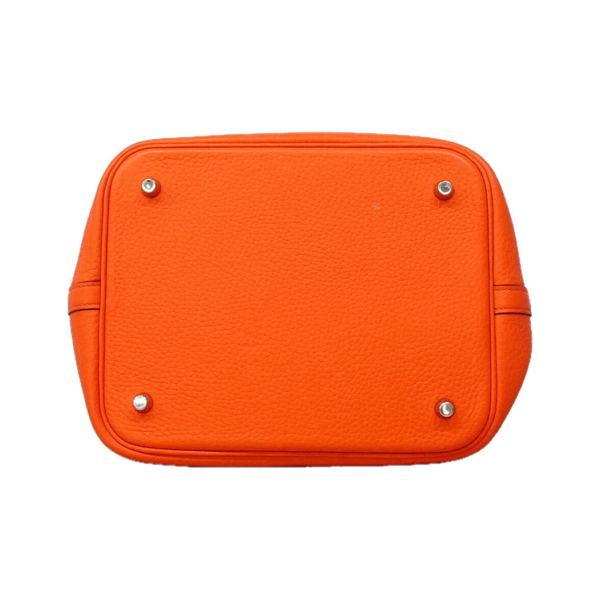 Hermes Capucine Taurillon Clemence Leather Handbag (Pre-Owned)