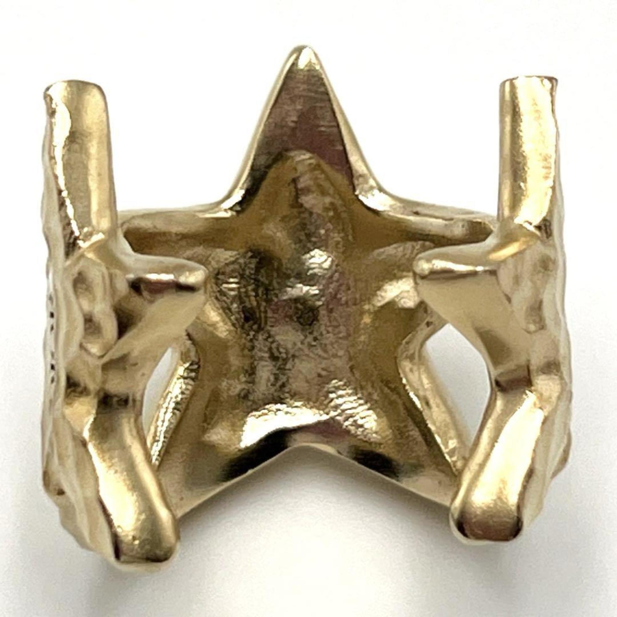 Christian Dior Gold Metal Band Ring (Pre-Owned)