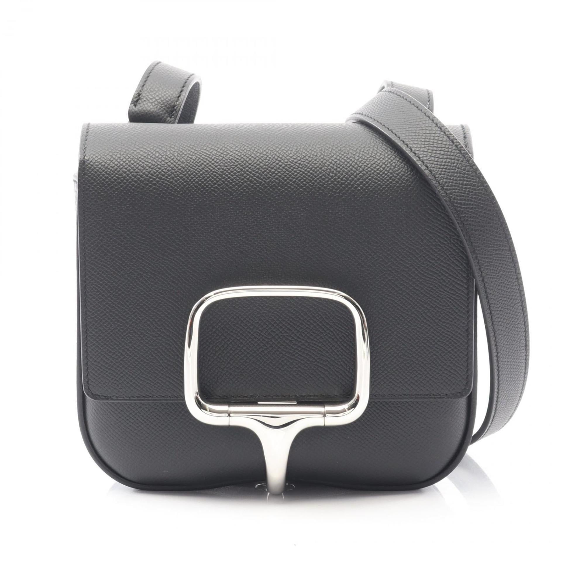Hermes Black Leather Shoulder Bag (Pre-Owned)