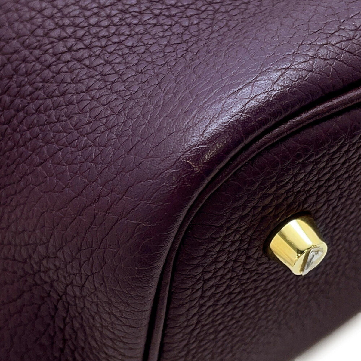 Hermes Cassis Taurillon Clemence Leather Handbag Tote Bag (Pre-Owned)