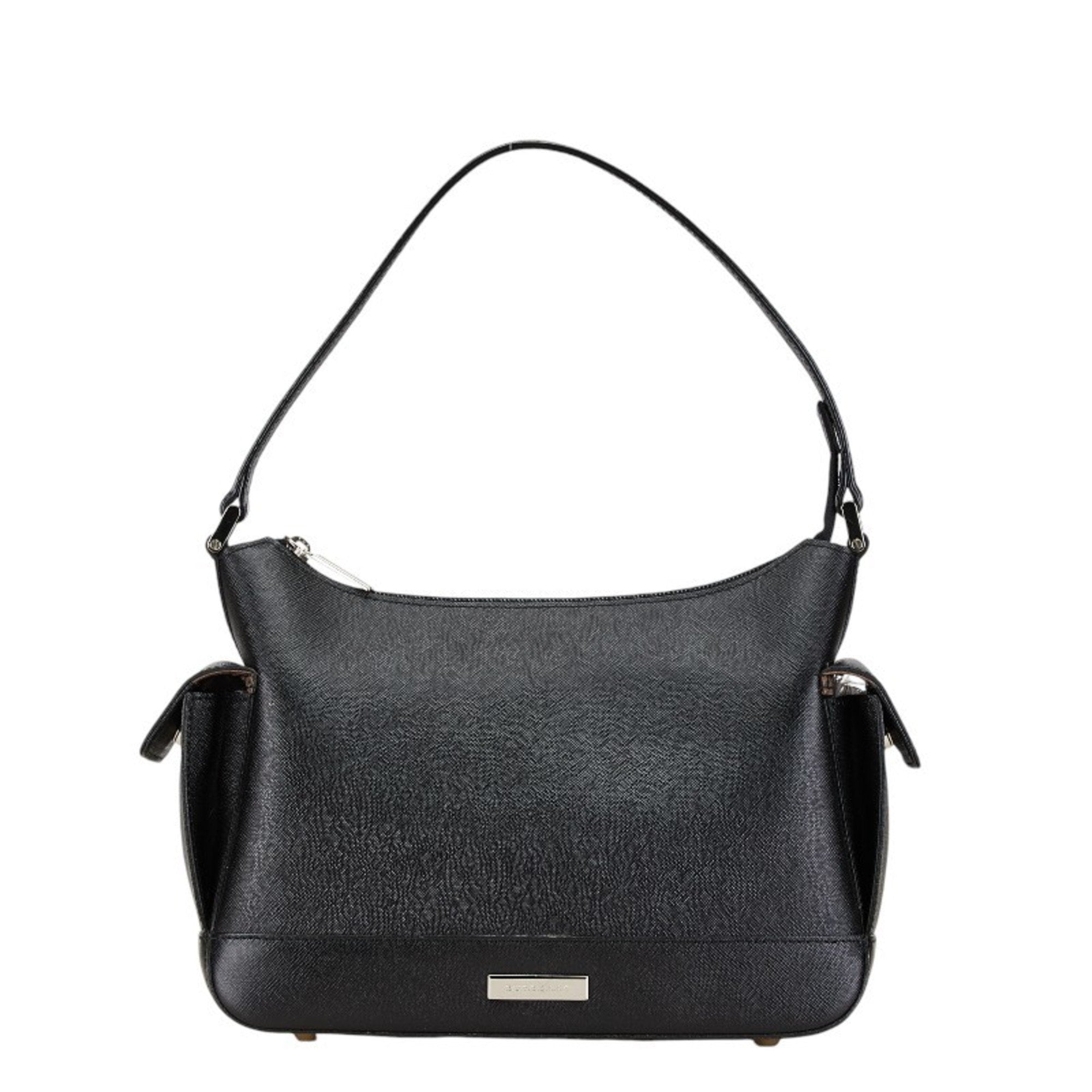 Burberry Black Leather Shoulder Bag (Pre-Owned)