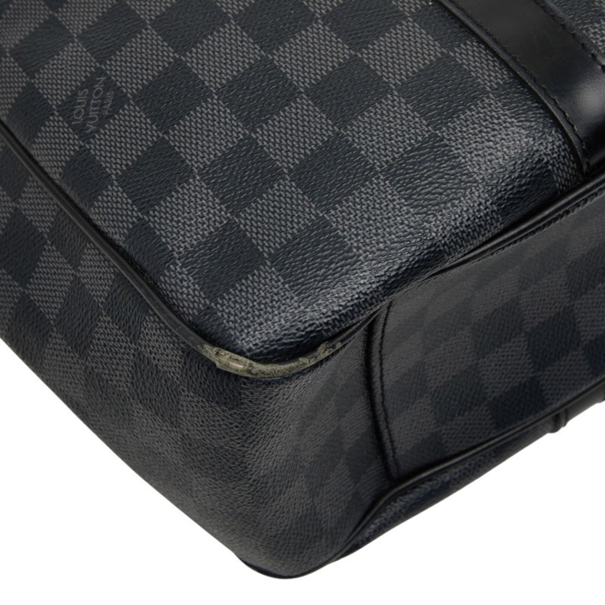 Louis Vuitton Black Pvc Leather Shoulder Bag Tote Bag (Pre-Owned)