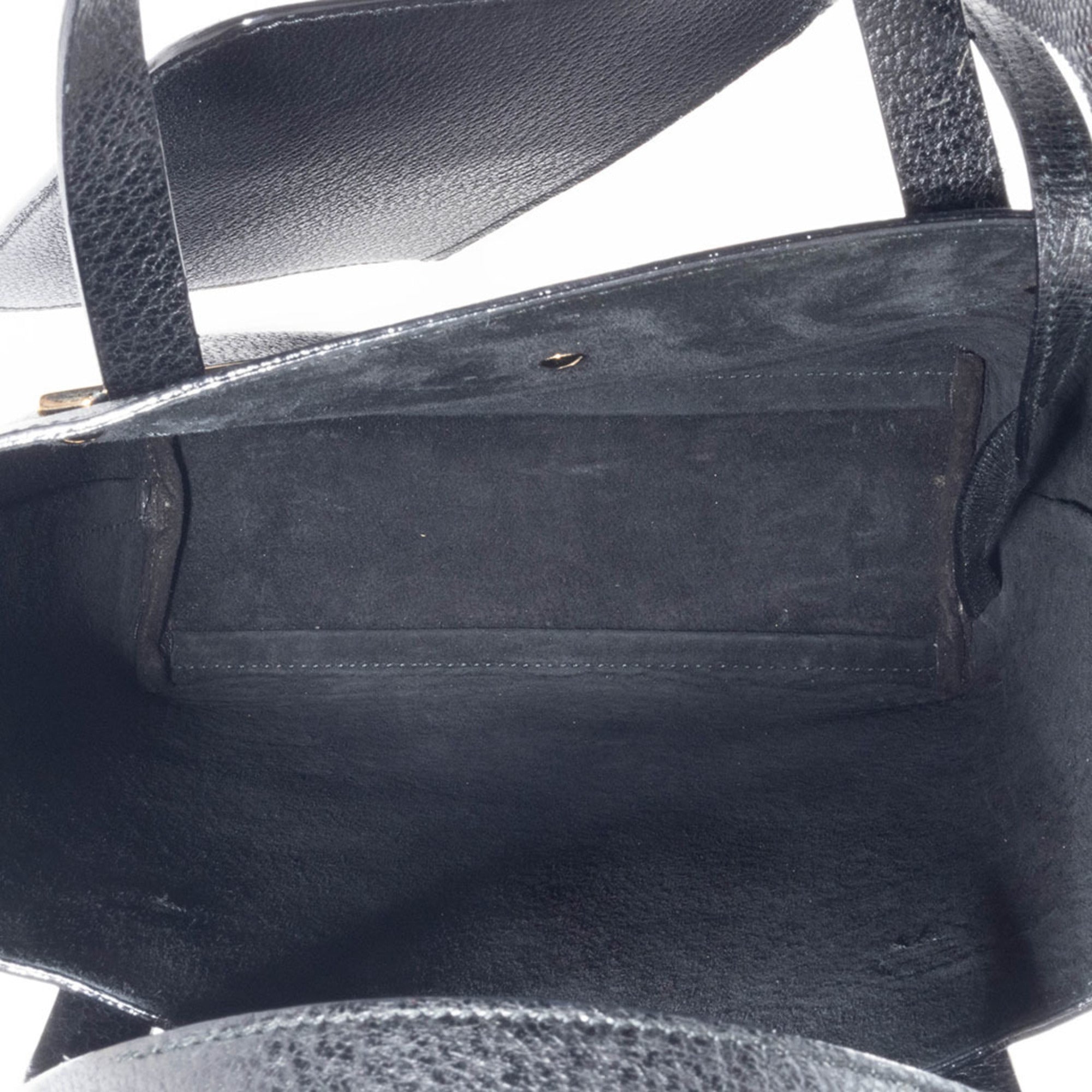 Gucci Black Leather Handbag Tote Bag (Pre-Owned)