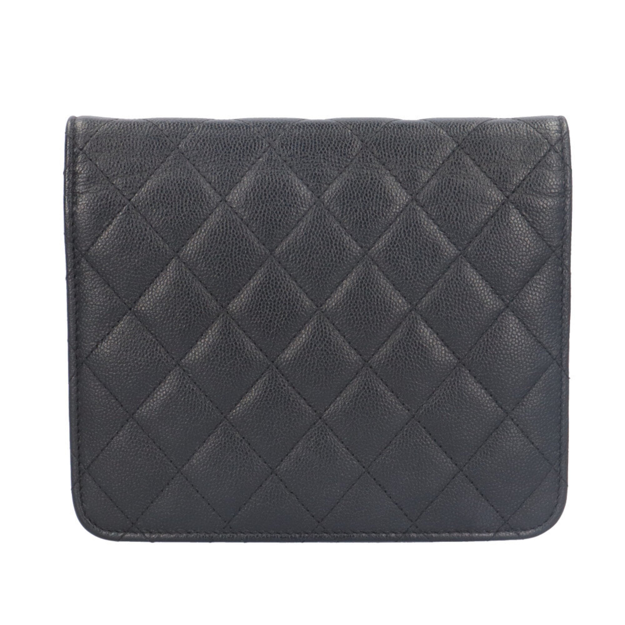 Chanel Matelasse Black Grained Calfskin Shoulder Bag (Pre-Owned)