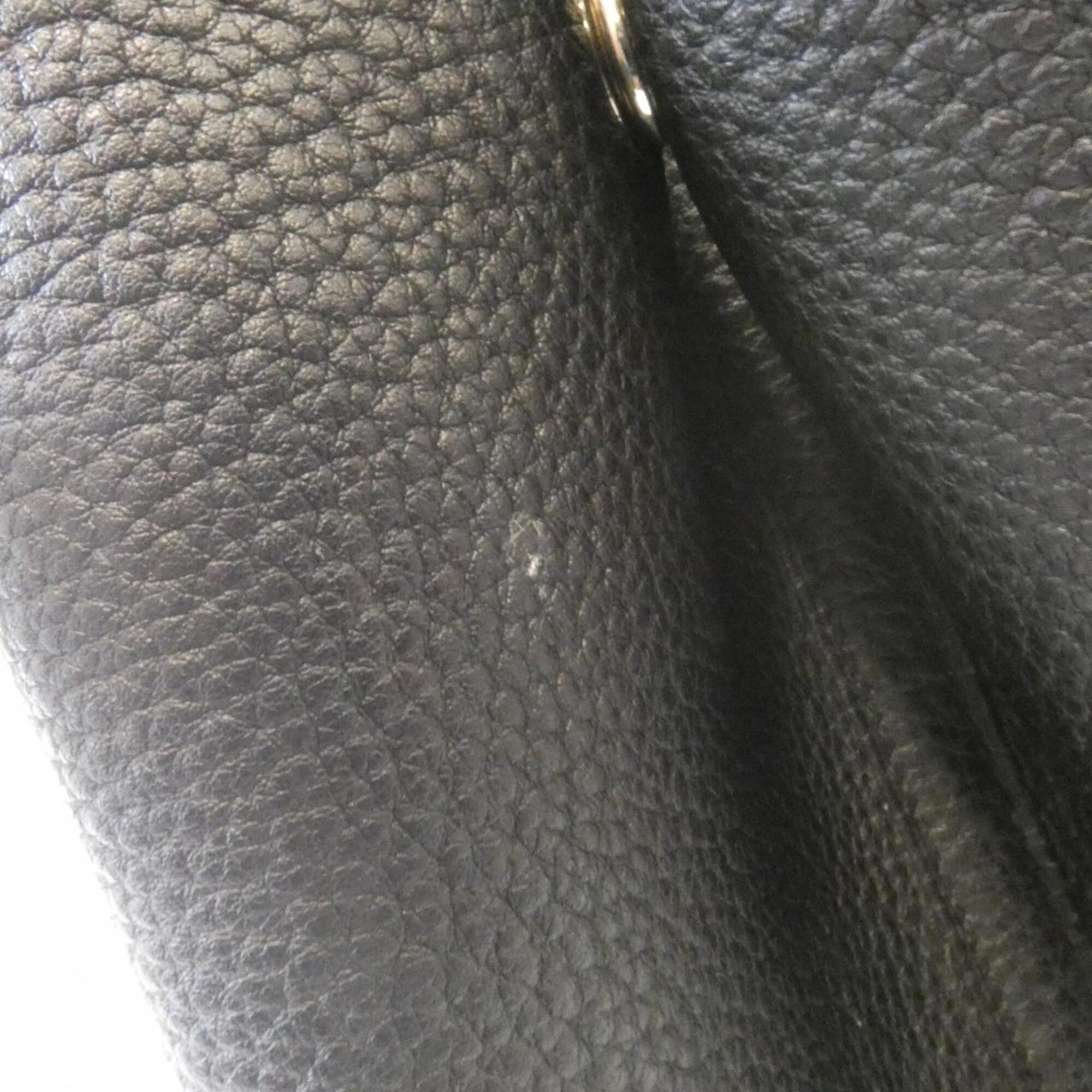 Hermes Garden Black Negonda Leather Handbag (Pre-Owned)