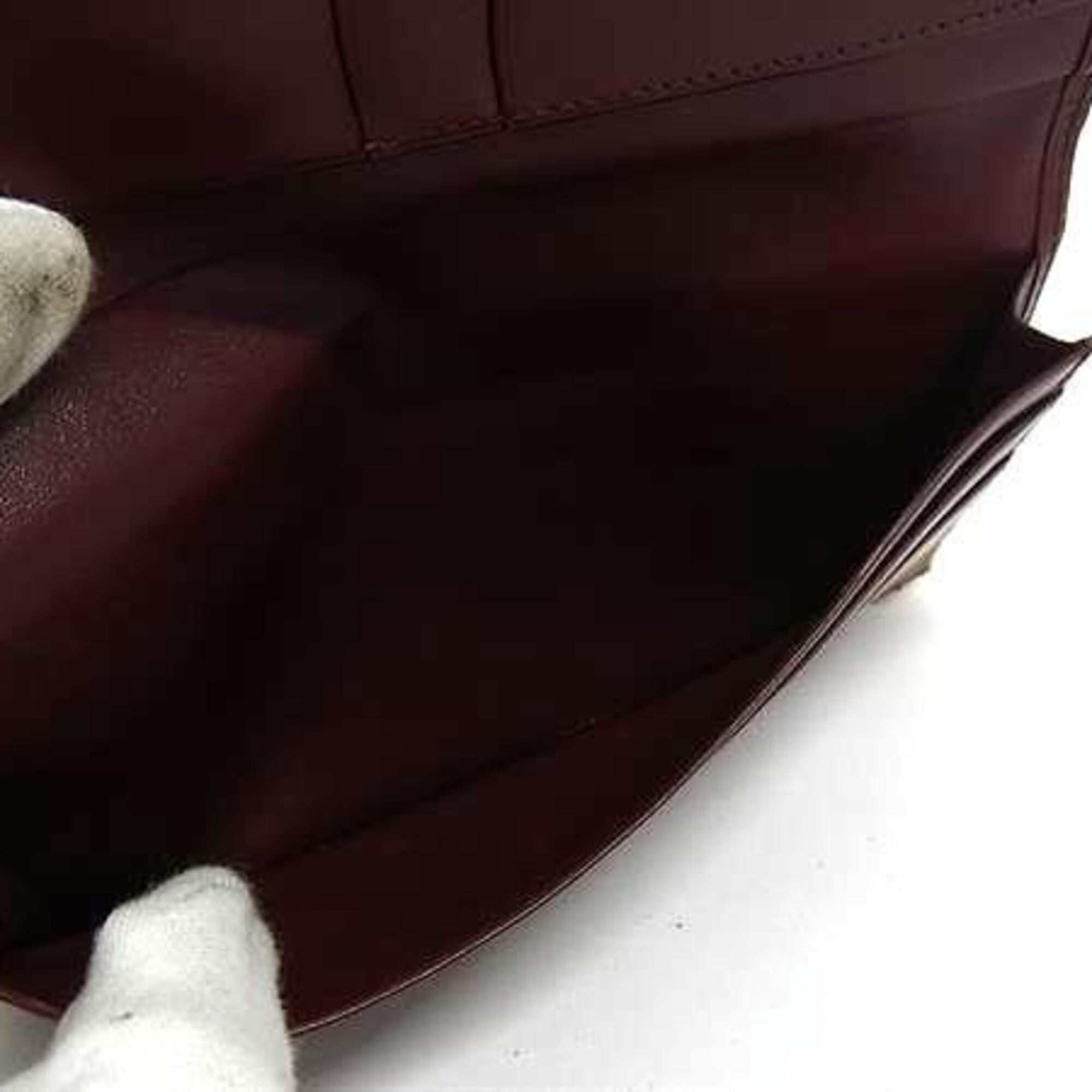 Cartier Bordeaux Leather Long Wallet (Bi-Fold) (Pre-Owned)
