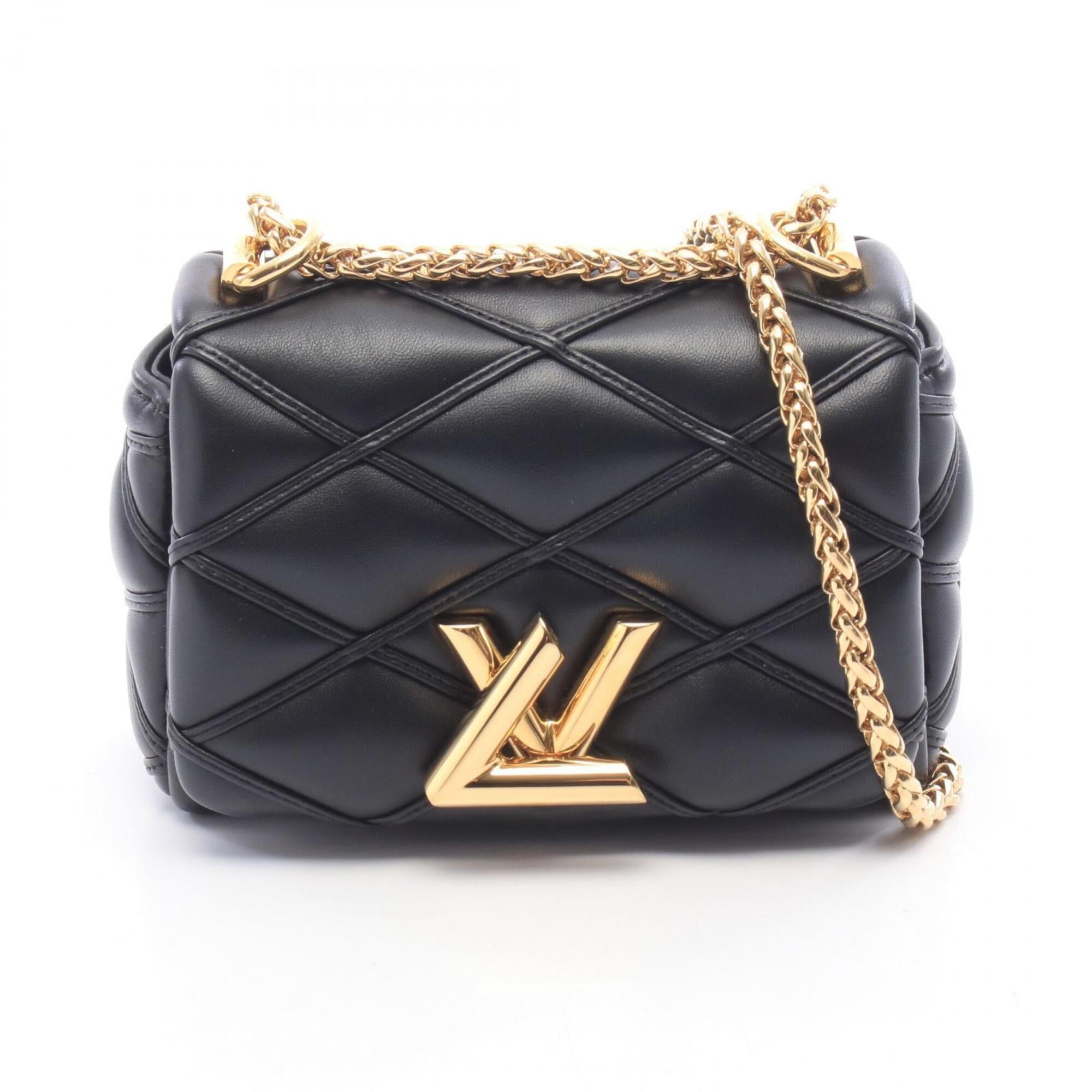 Louis Vuitton Black Noir Leather Handbag Shoulder Bag (Pre-Owned)