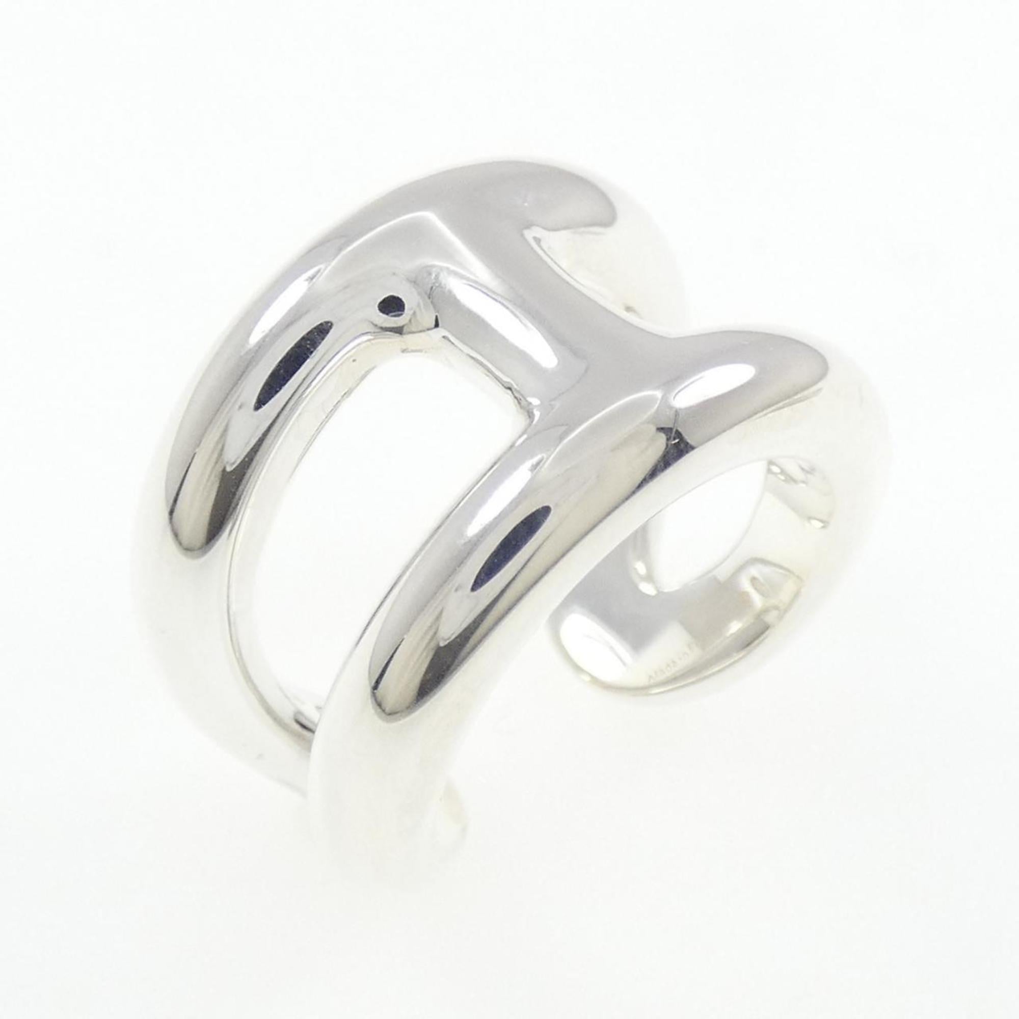 Hermes Silver 925 Band Ring (Pre-Owned)