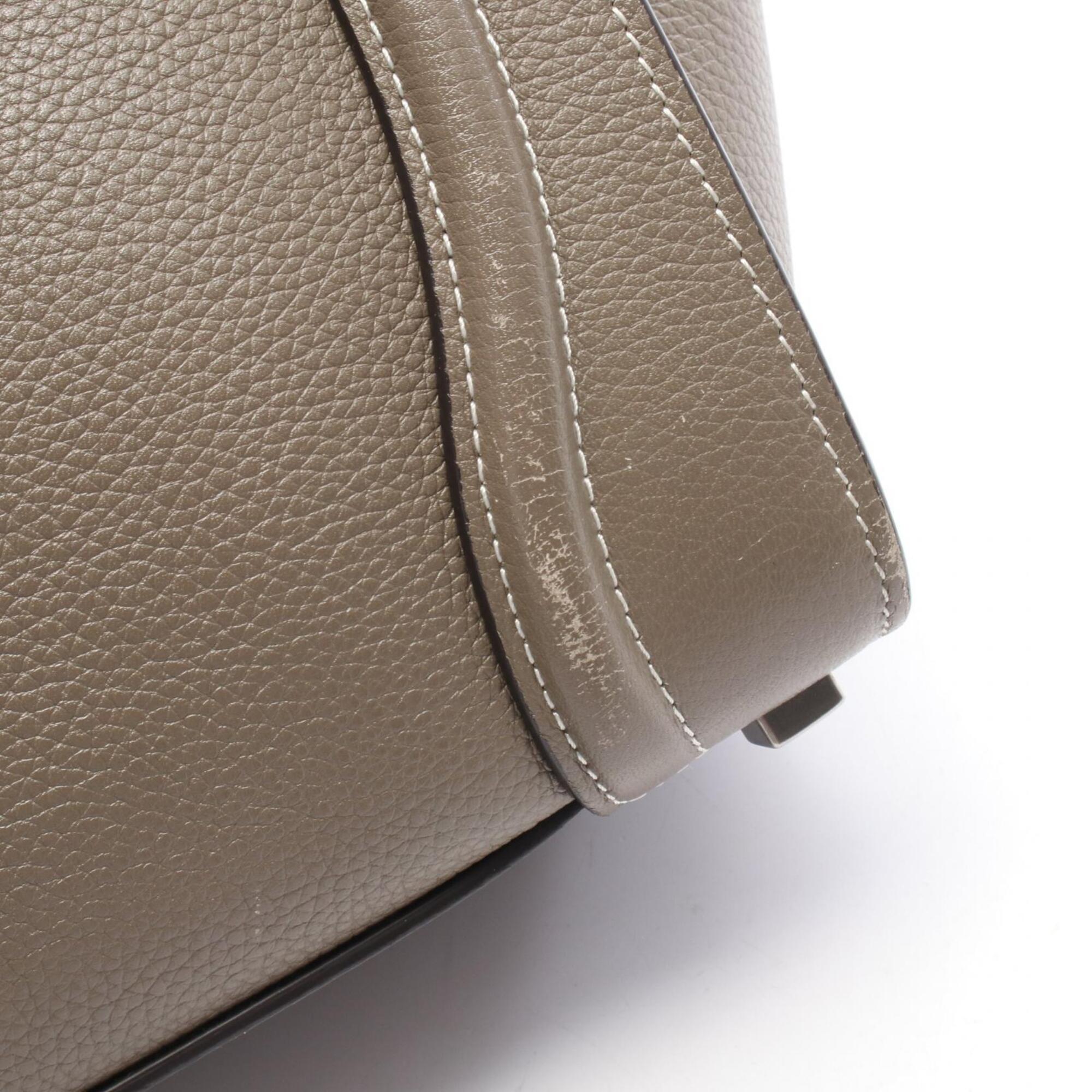 Celine Gray Leather Handbag Tote Bag (Pre-Owned)