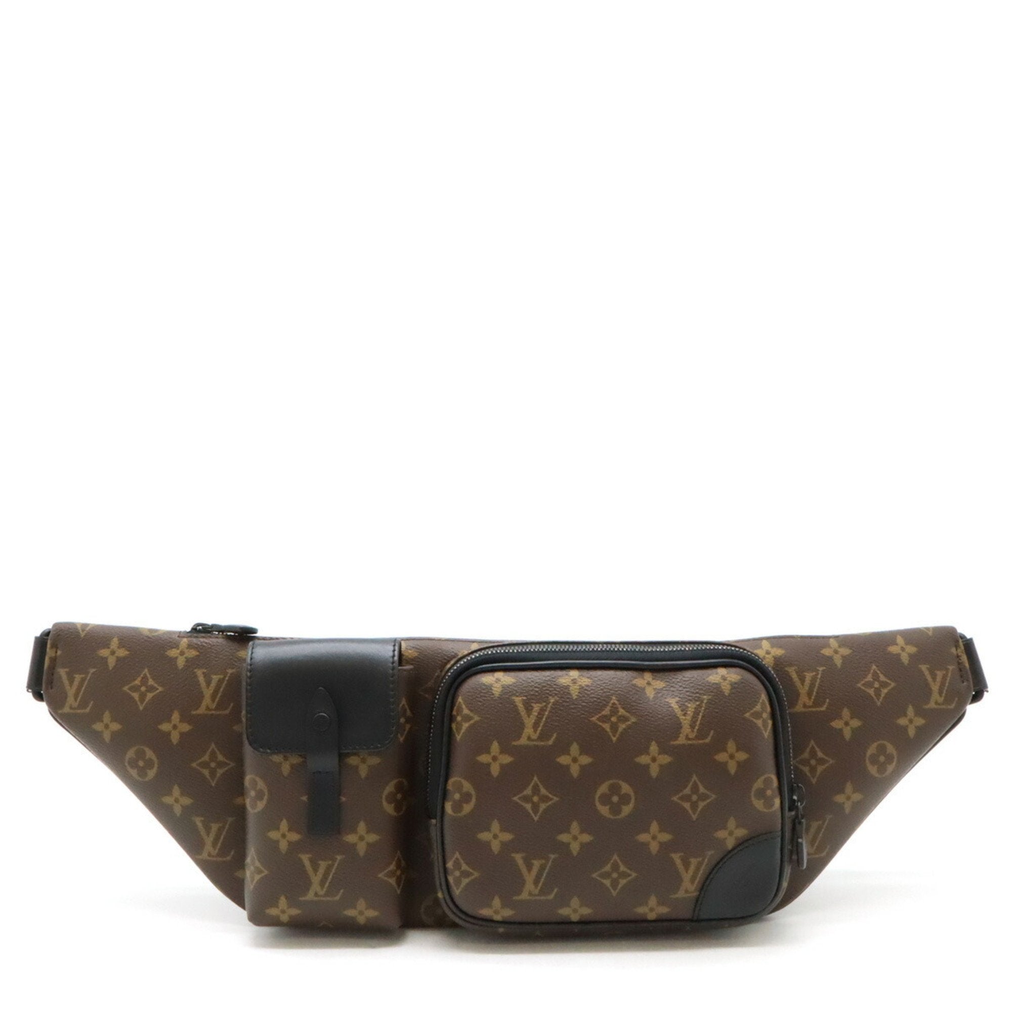 Louis Vuitton Monogram Black Brown Monogram Leather Fanny Pack Shoulder Bag (Pre-Owned)