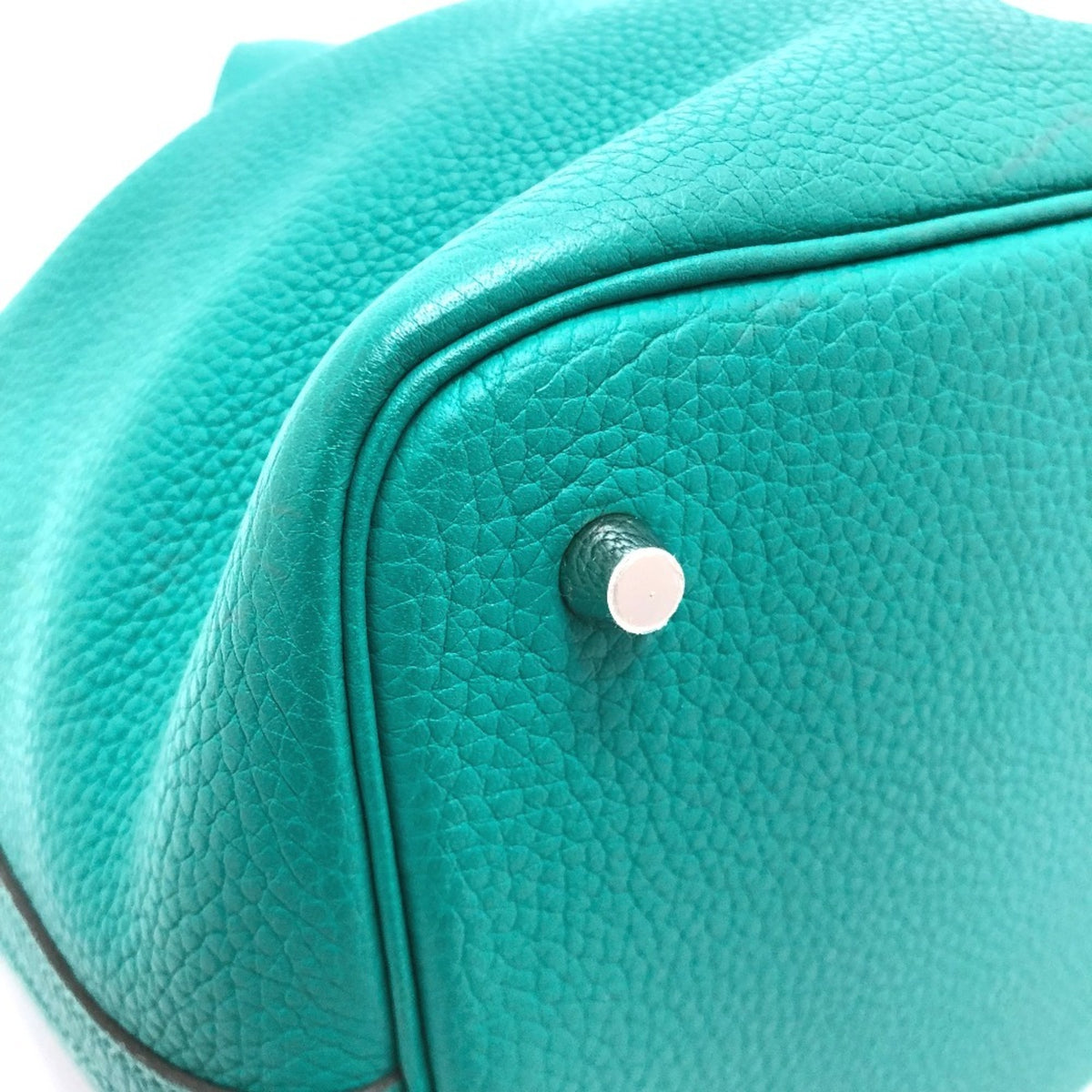 Hermes Picotin Green Taurillon Clemence Leather Handbag (Pre-Owned)