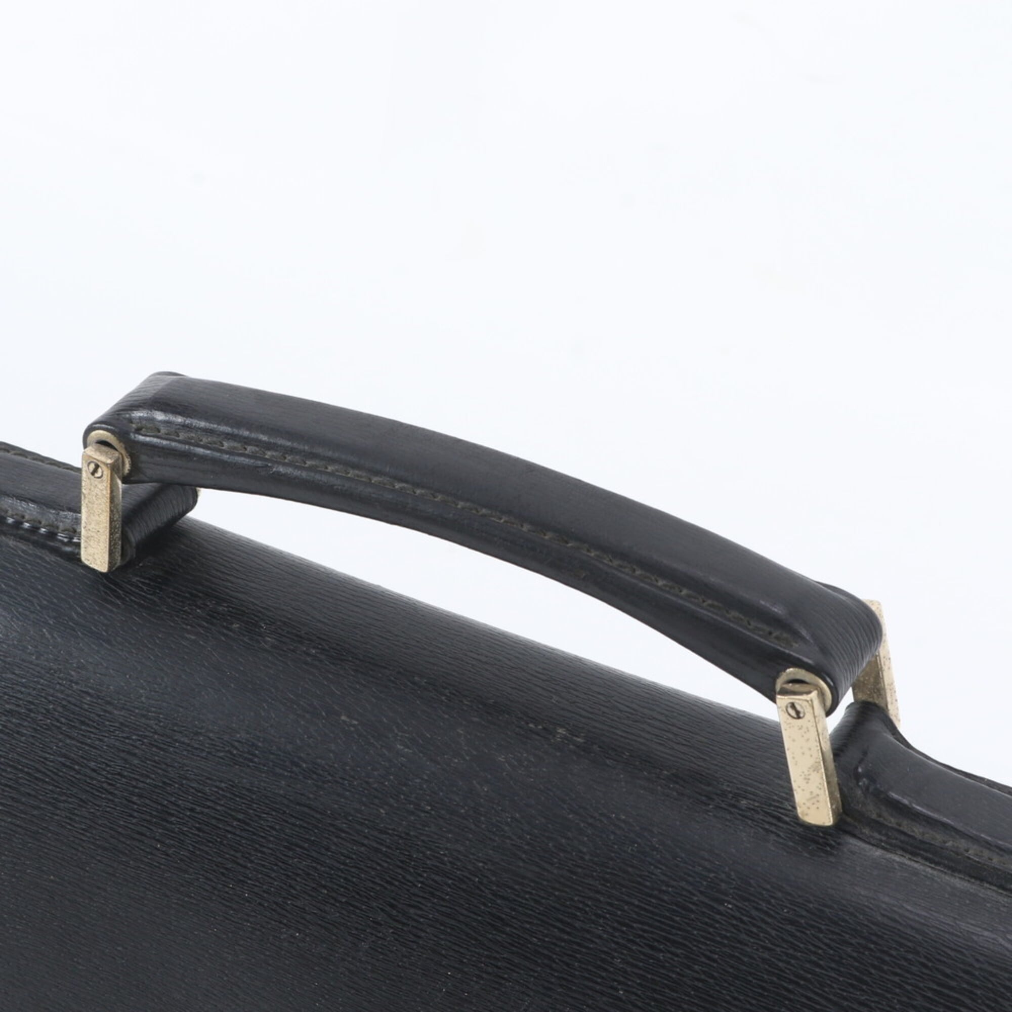 Gucci Black Leather Briefcase Tote Bag (Pre-Owned)