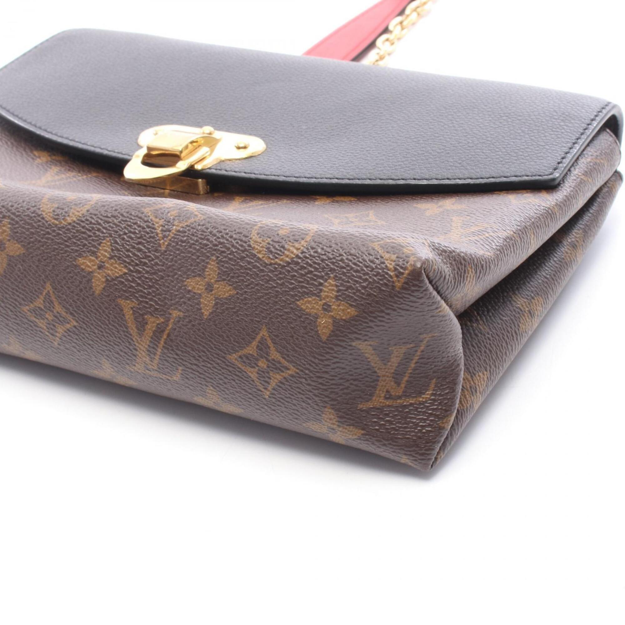 Louis Vuitton Black Brown Monogram Noir Monogram Leather Handbag Shoulder Bag (Pre-Owned)