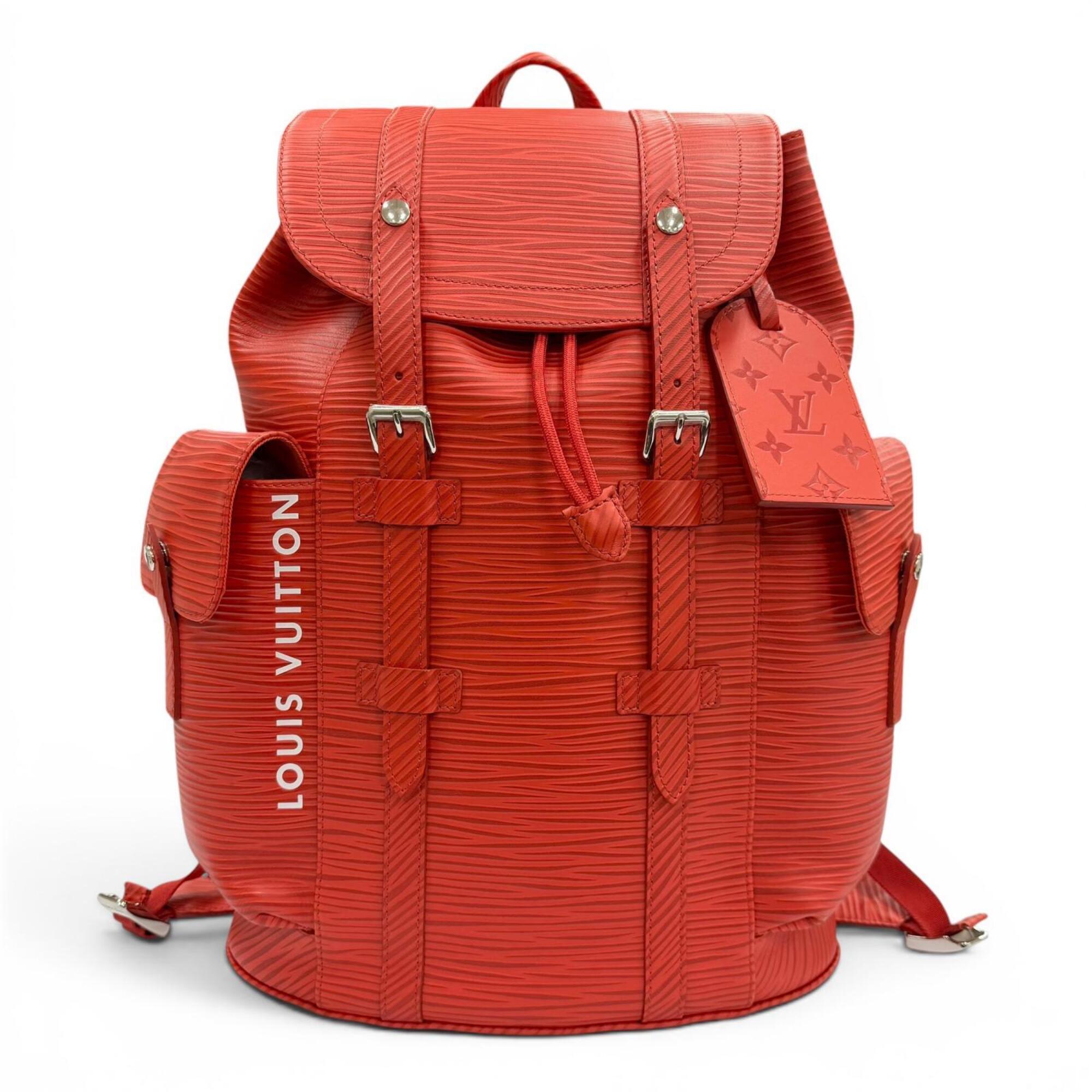 Louis Vuitton Red Color Epi Leather Backpack (Pre-Owned)