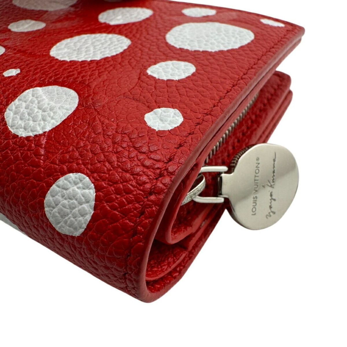 Louis Vuitton Monogram Empreinte Red Color White Leather Wallet (Bi-Fold) (Pre-Owned)