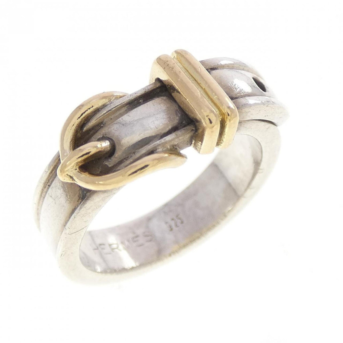 Hermes Silver Silver 925 Band Ring (Pre-Owned)