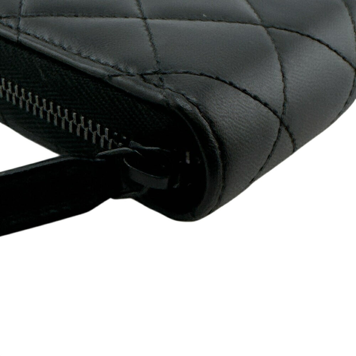 Chanel Black Leather Coin Purse/Coin Case (Pre-Owned)