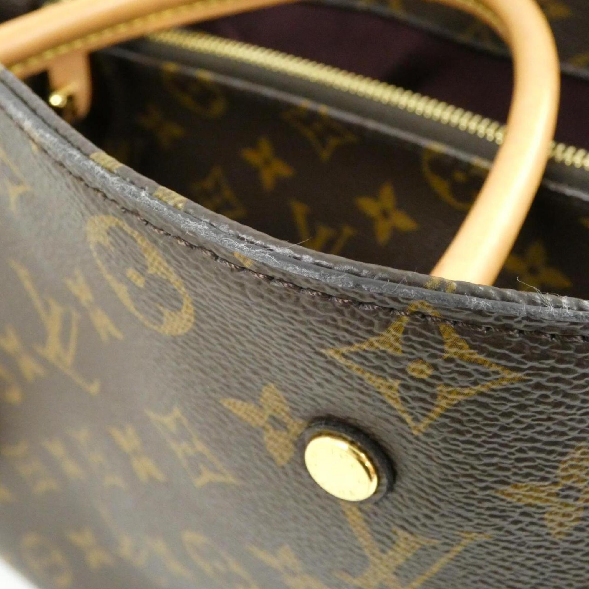 Louis Vuitton Monogram Marron Coated Canvas Handbag (Pre-Owned)