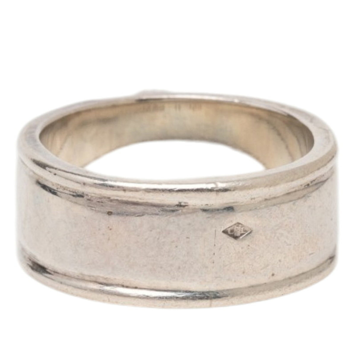 Hermes Silver Silver 925 Band Ring (Pre-Owned)