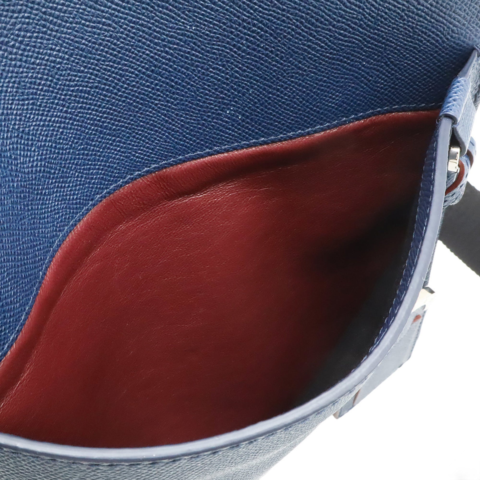 Bvlgari Bvlgari Bvlgari Navy Red Color Leather Handbag Shoulder Bag (Pre-Owned)