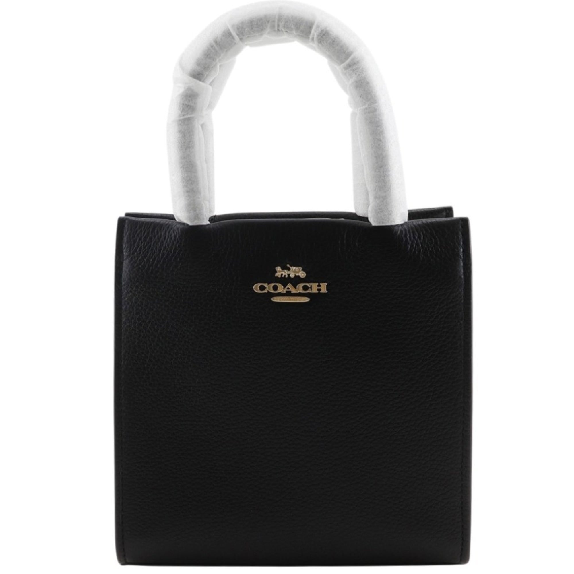 Coach Black Leather Handbag (Pre-Owned)