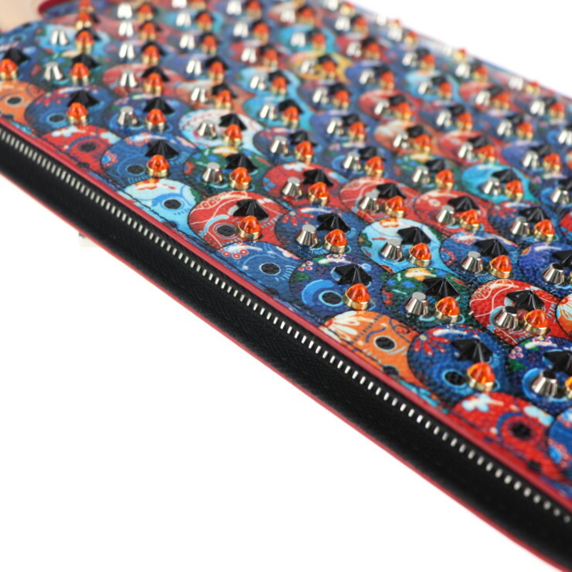 Christian Louboutin Multi-Color Leather Clutch Bag Handbag (Pre-Owned)